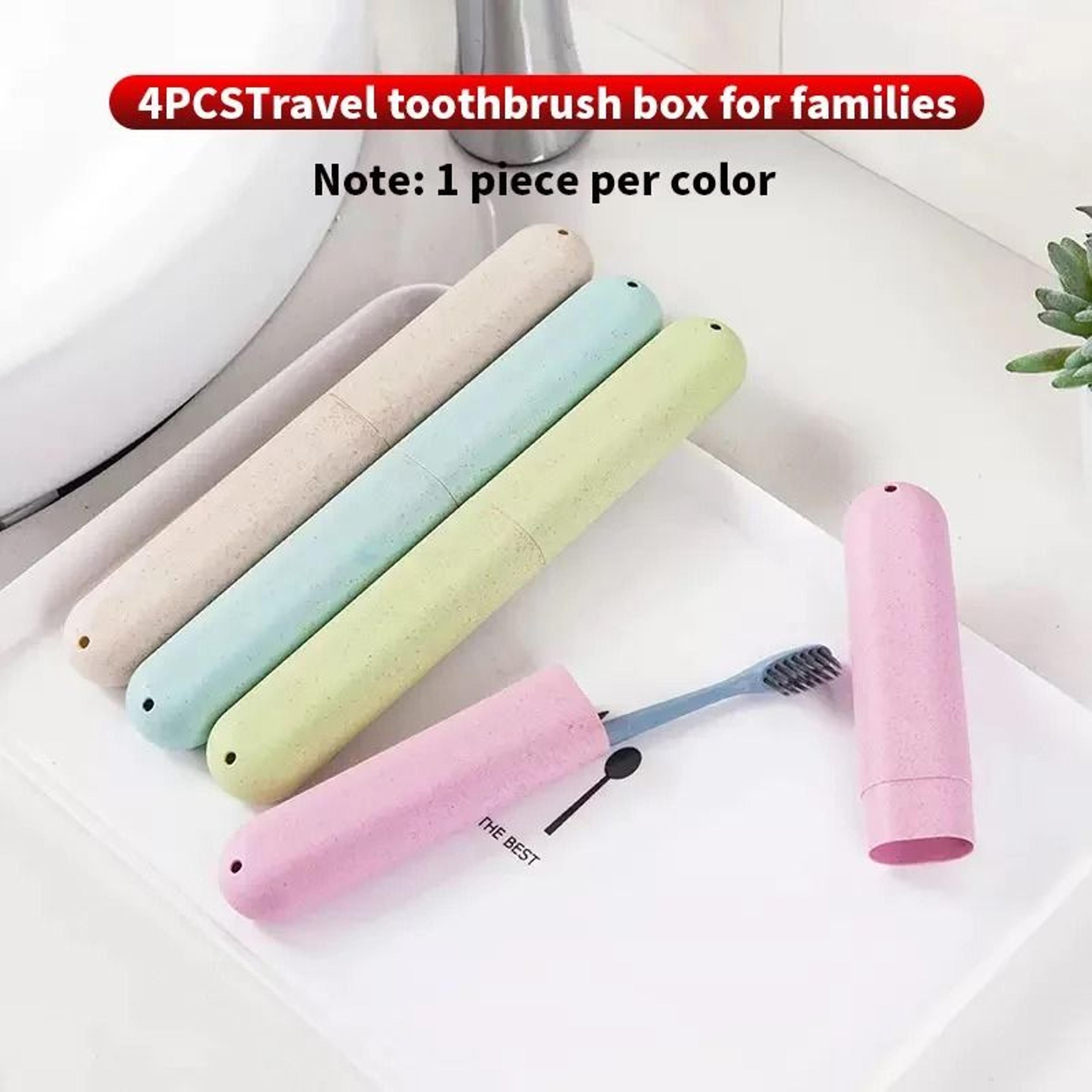 4PCS2PCS1PC Wheat Straw Travel Toothbrush Case  EcoFriendly Portable Storage Container 7