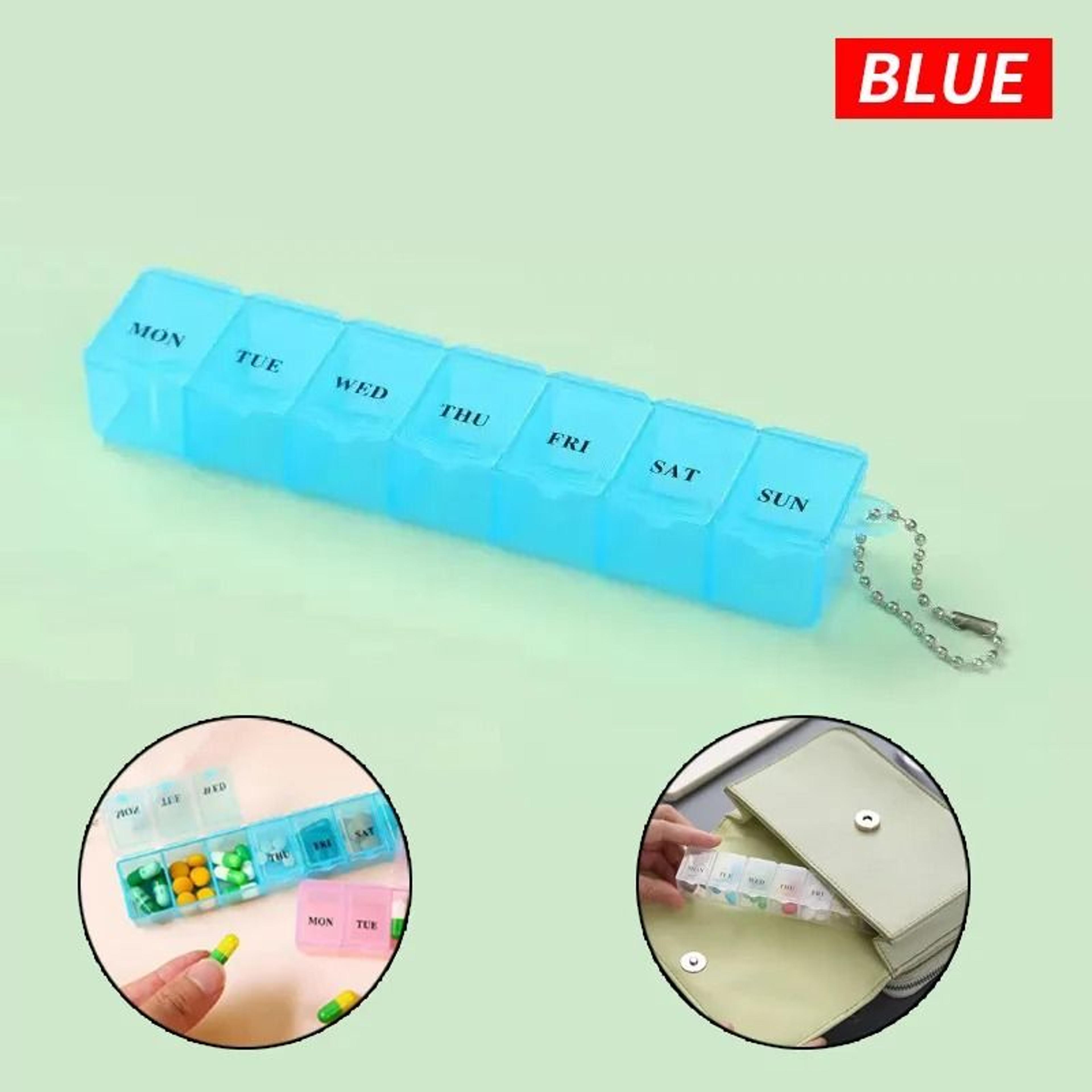 Mini 7Grid Transparent Medicine Storage Box  Portable Daily Pill Organizer  Jewelry Case 9