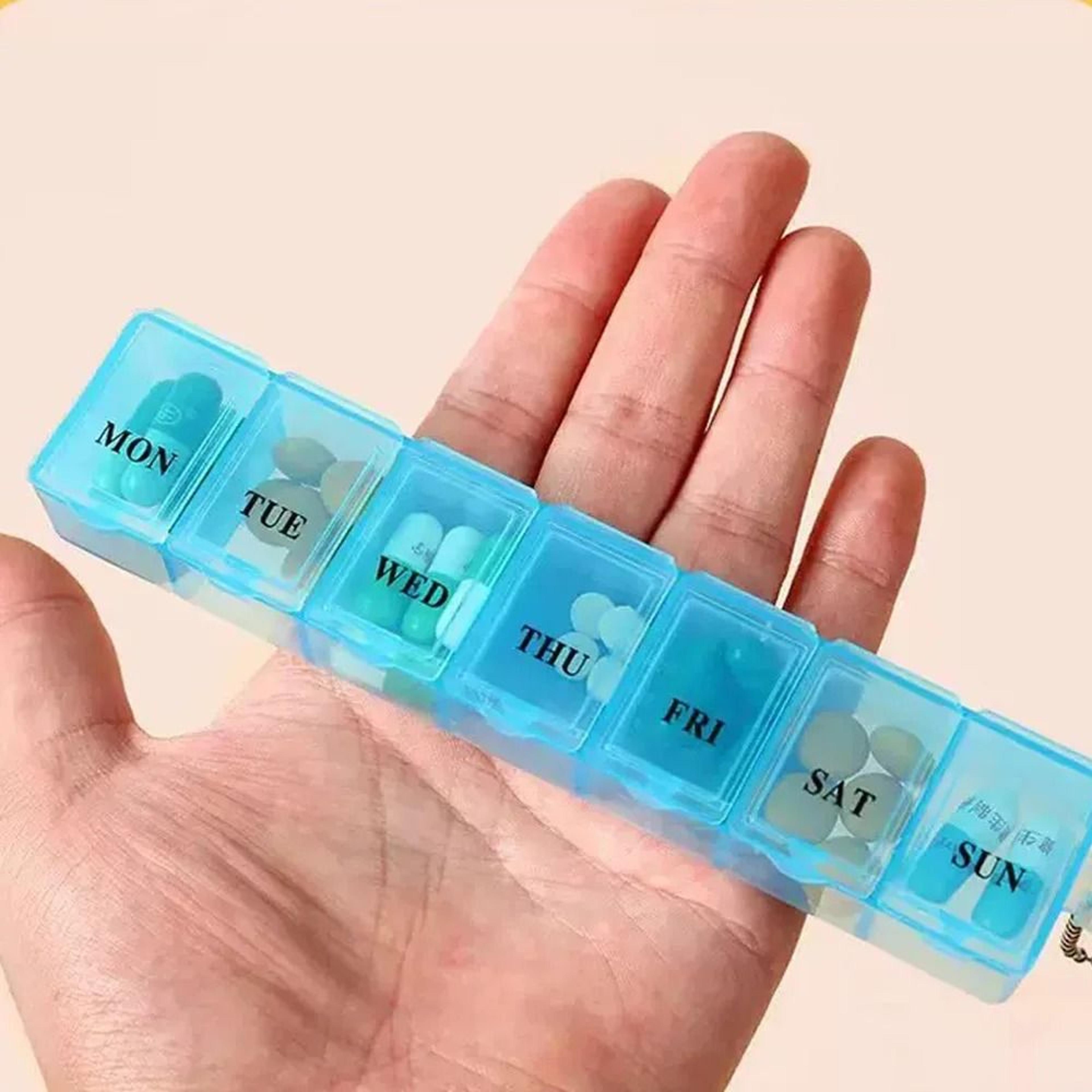 Mini 7Grid Transparent Medicine Storage Box  Portable Daily Pill Organizer  Jewelry Case 5