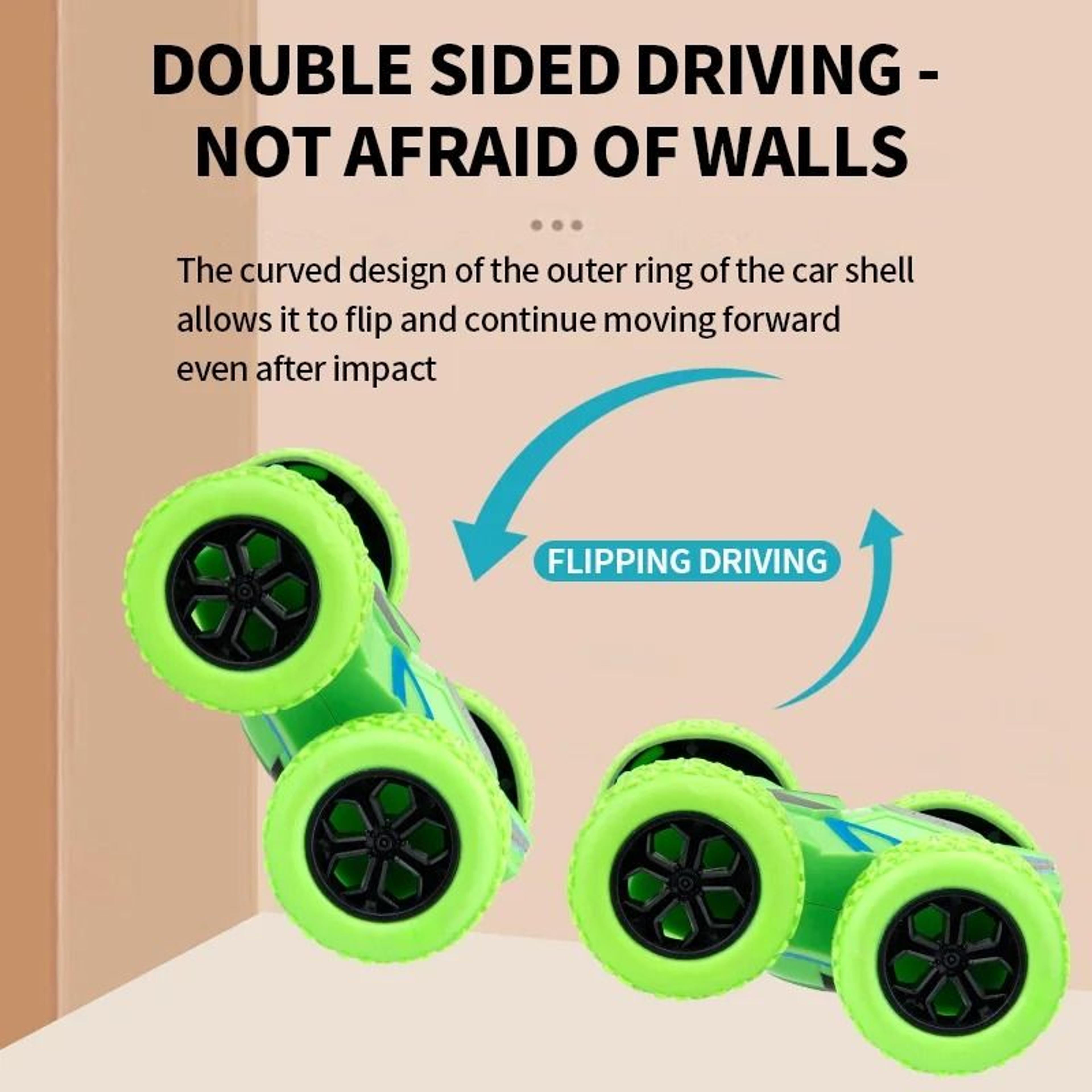 Mini DoubleSided Inertia Car  360 Rotating Stunt Toy For Boys And Girls 2