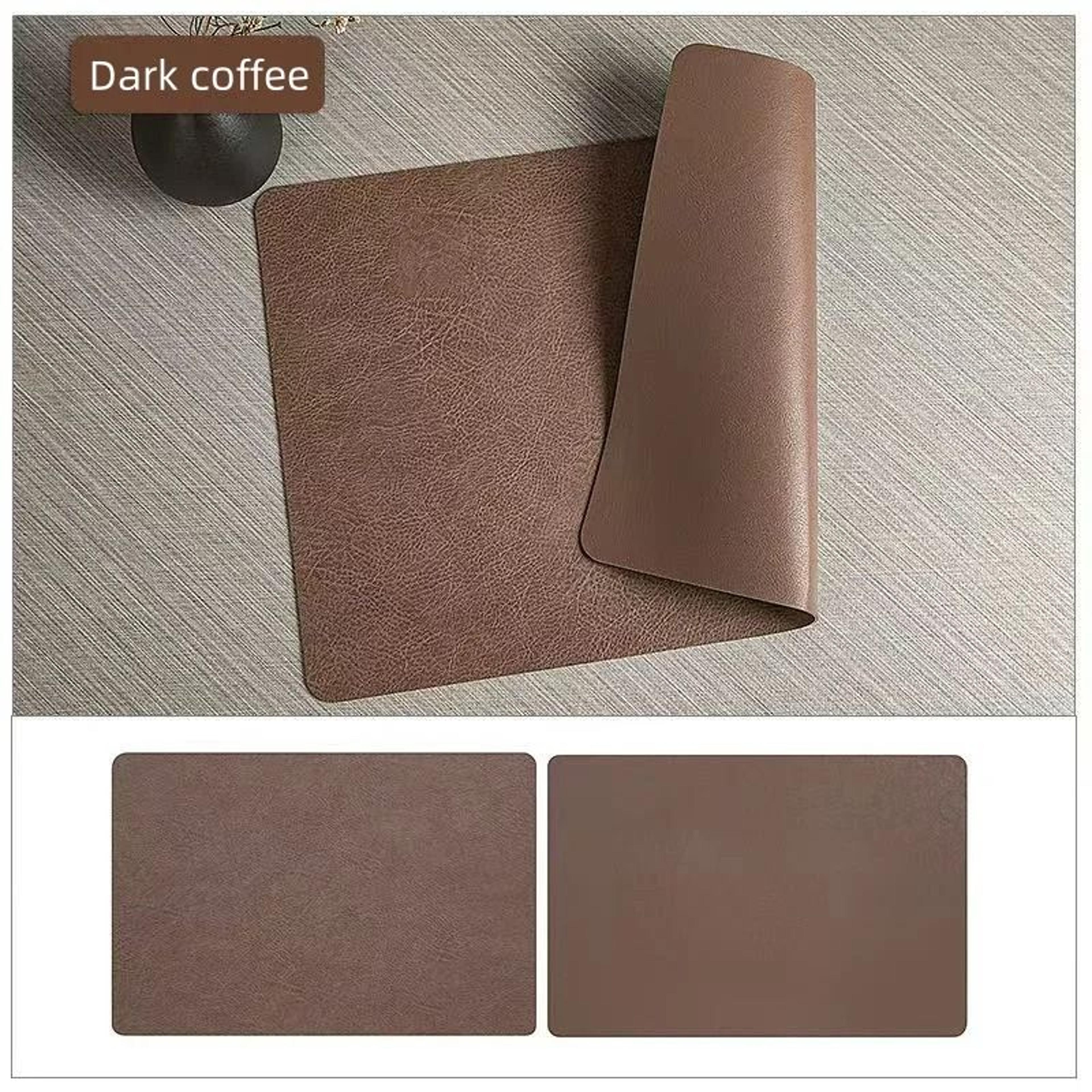 Square Faux Leather Kitchen Dining Placemats  HeatResistant Insulation Table Mats 11