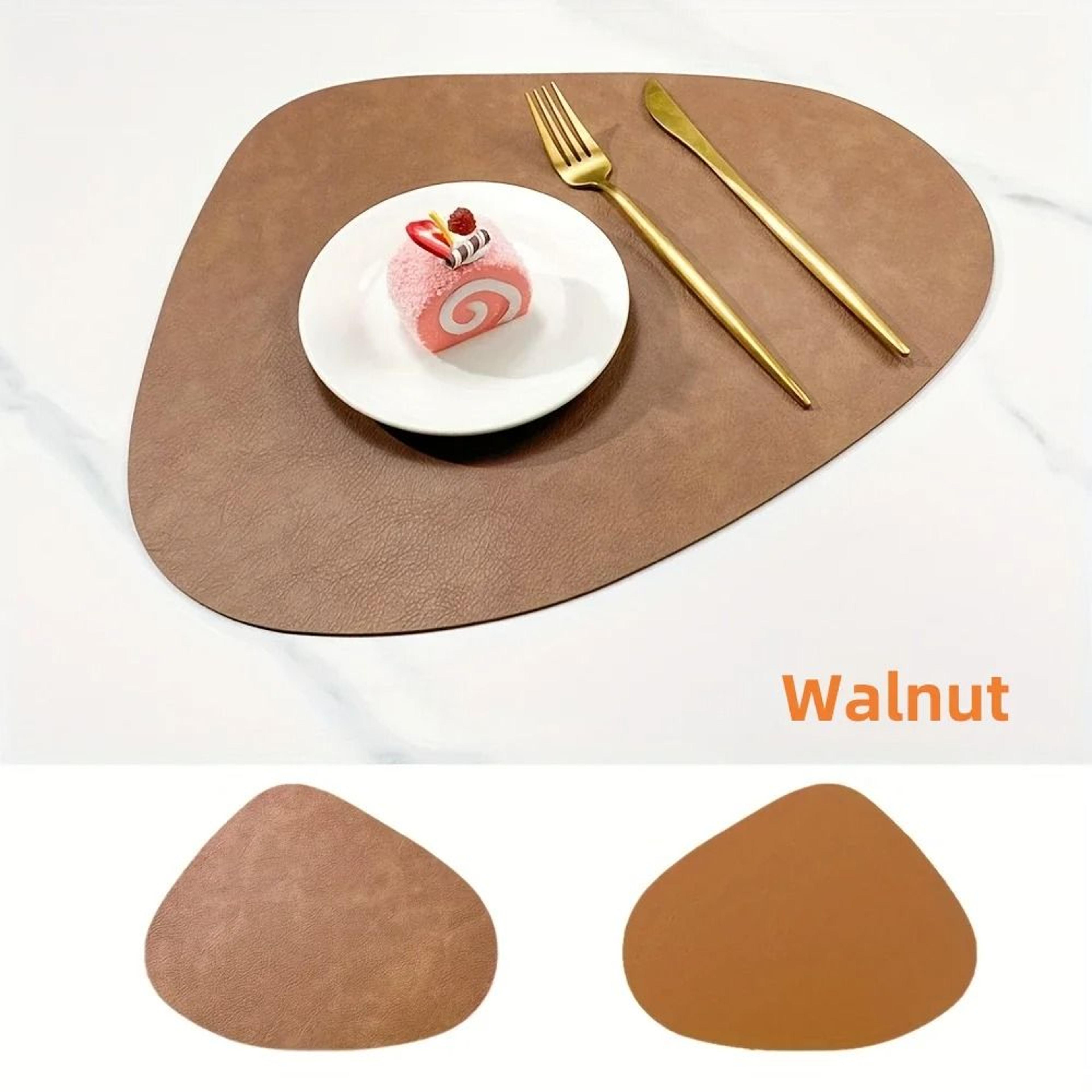 Premium PU Leather Placemats  Coffee Coasters  Waterproof  HeatResistant Table Mats 9
