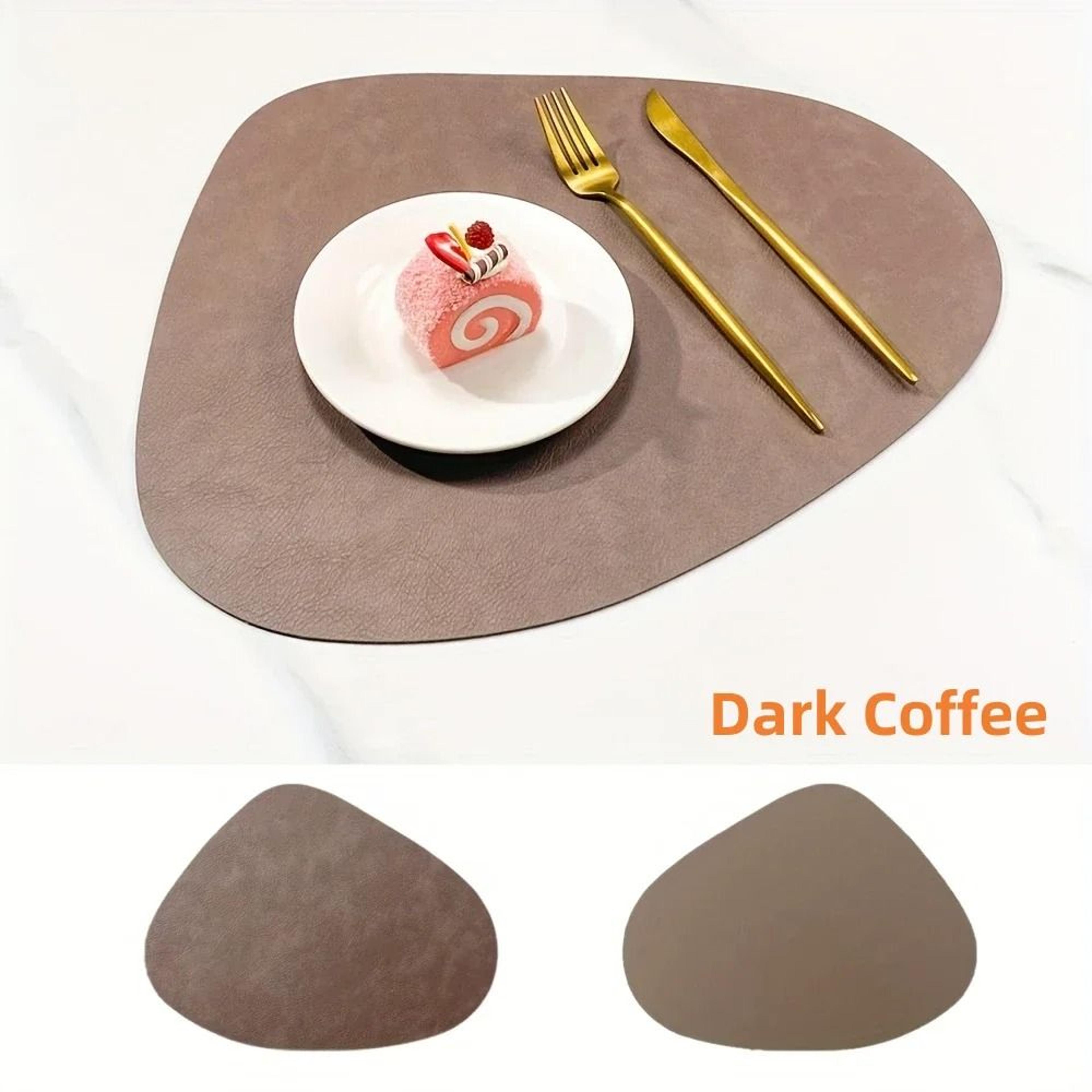 Premium PU Leather Placemats  Coffee Coasters  Waterproof  HeatResistant Table Mats 11