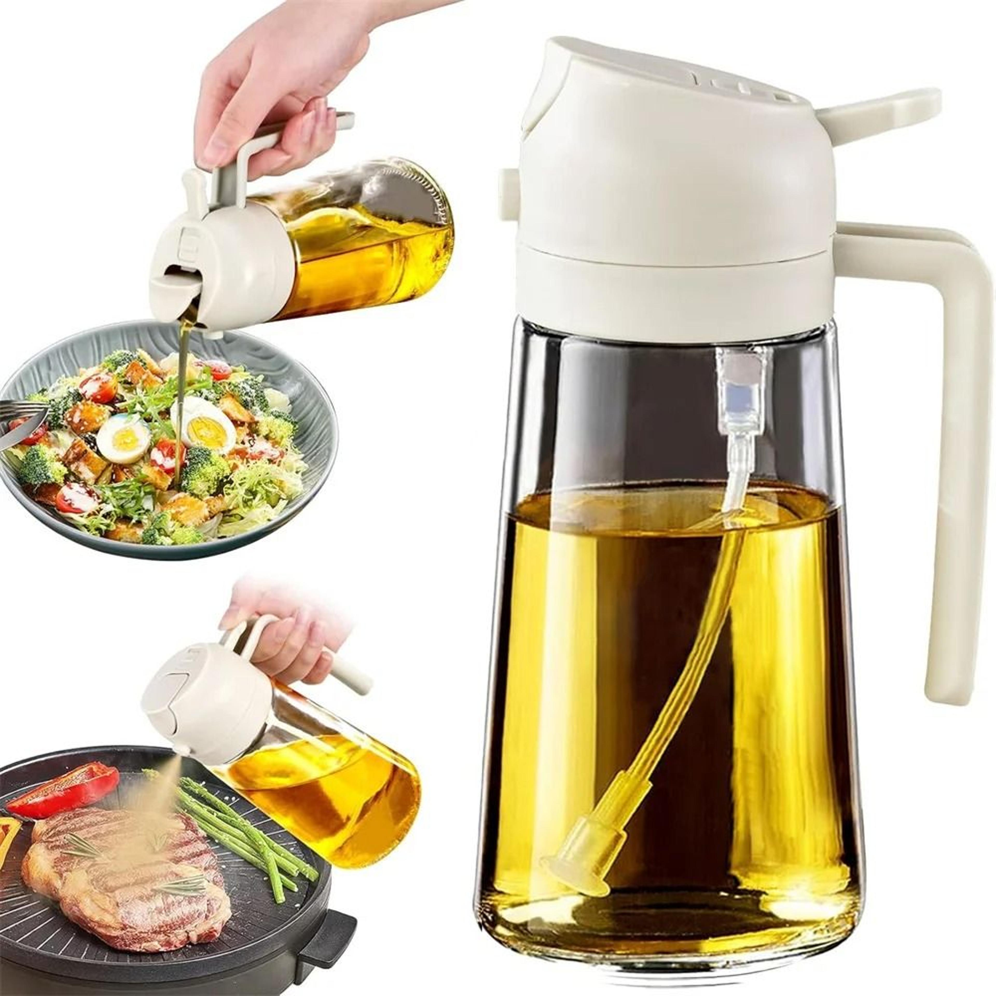Premium 2in1 Olive Oil Sprayer  Dispenser  16oz470ml Borosilicate Glass Bottle 9