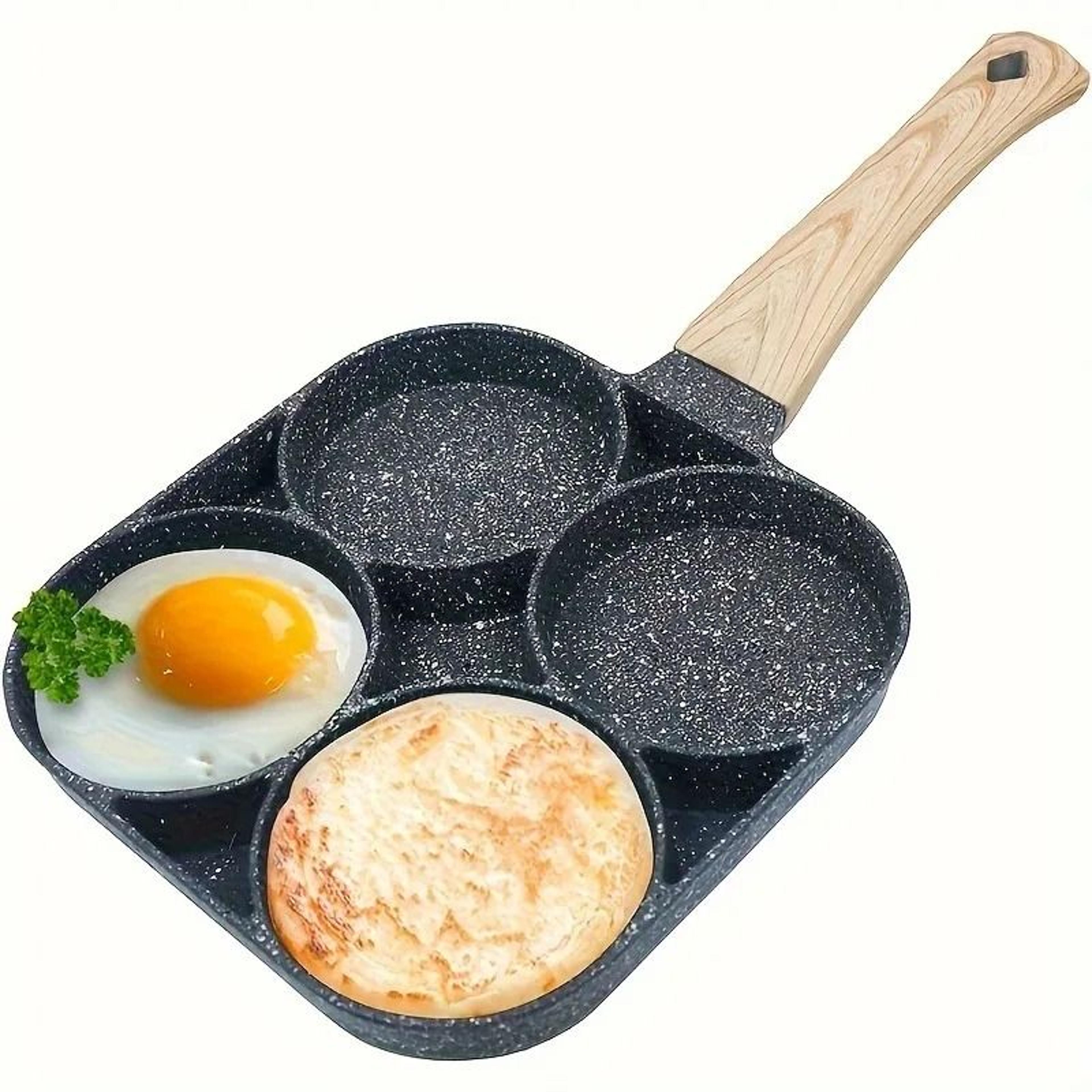 4Cup NonStick Egg Frying Pan  Divided Pancake  Omelette Burger Pan For Breakfast 0