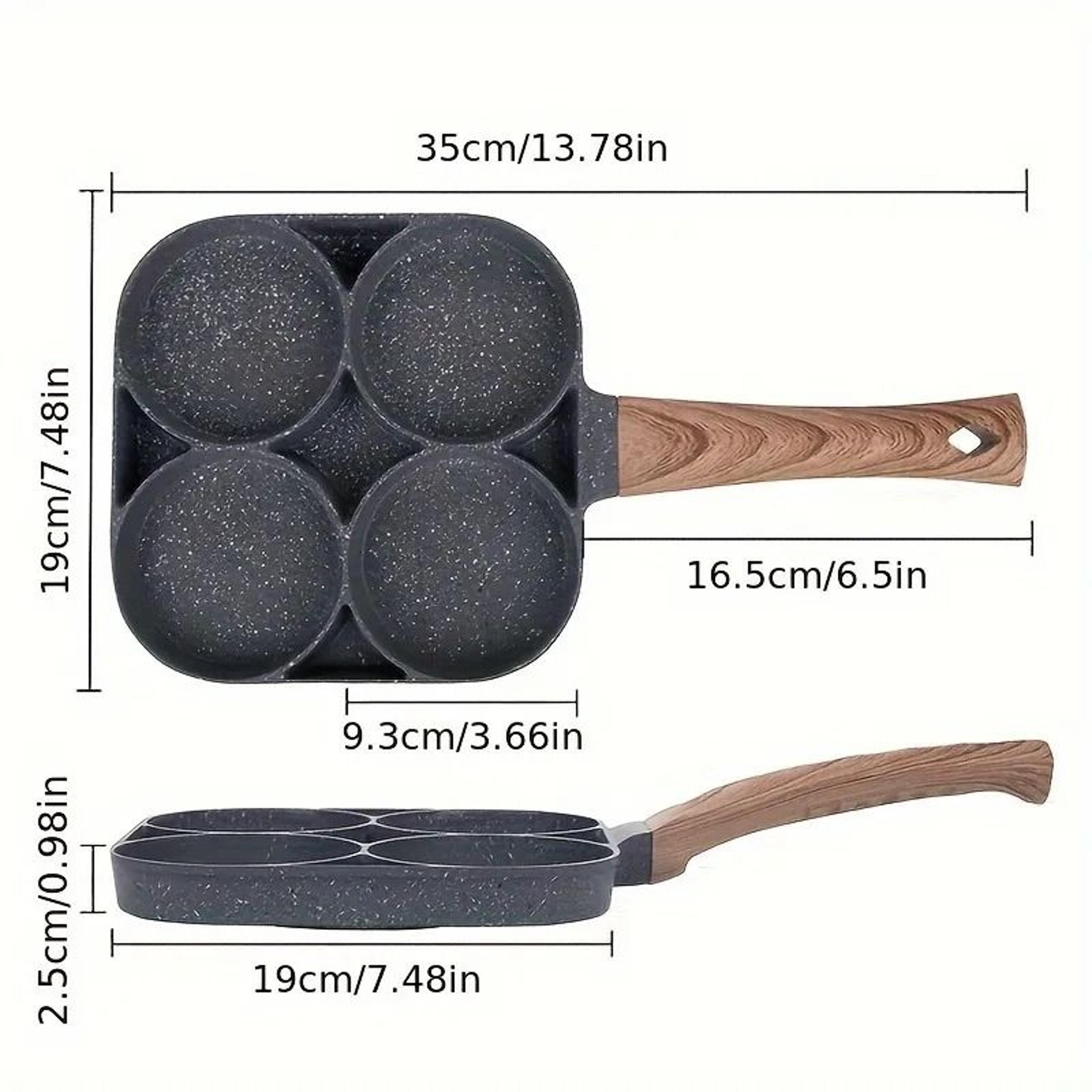 4Cup NonStick Egg Frying Pan  Divided Pancake  Omelette Burger Pan For Breakfast 1