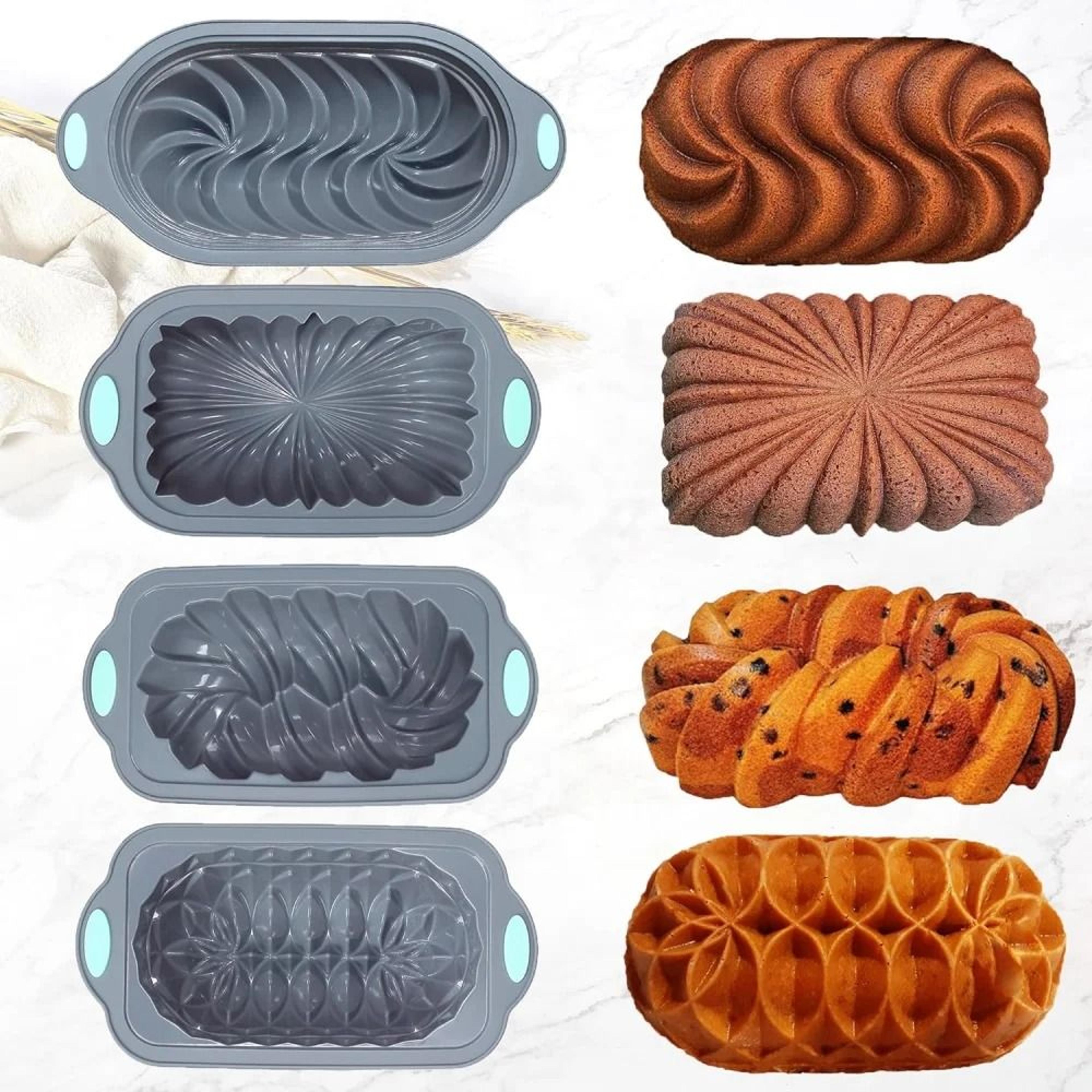 Premium Silicone Baking Tray Set  NonStick Cake  Loaf Molds For Breads Roasts And Desserts 0