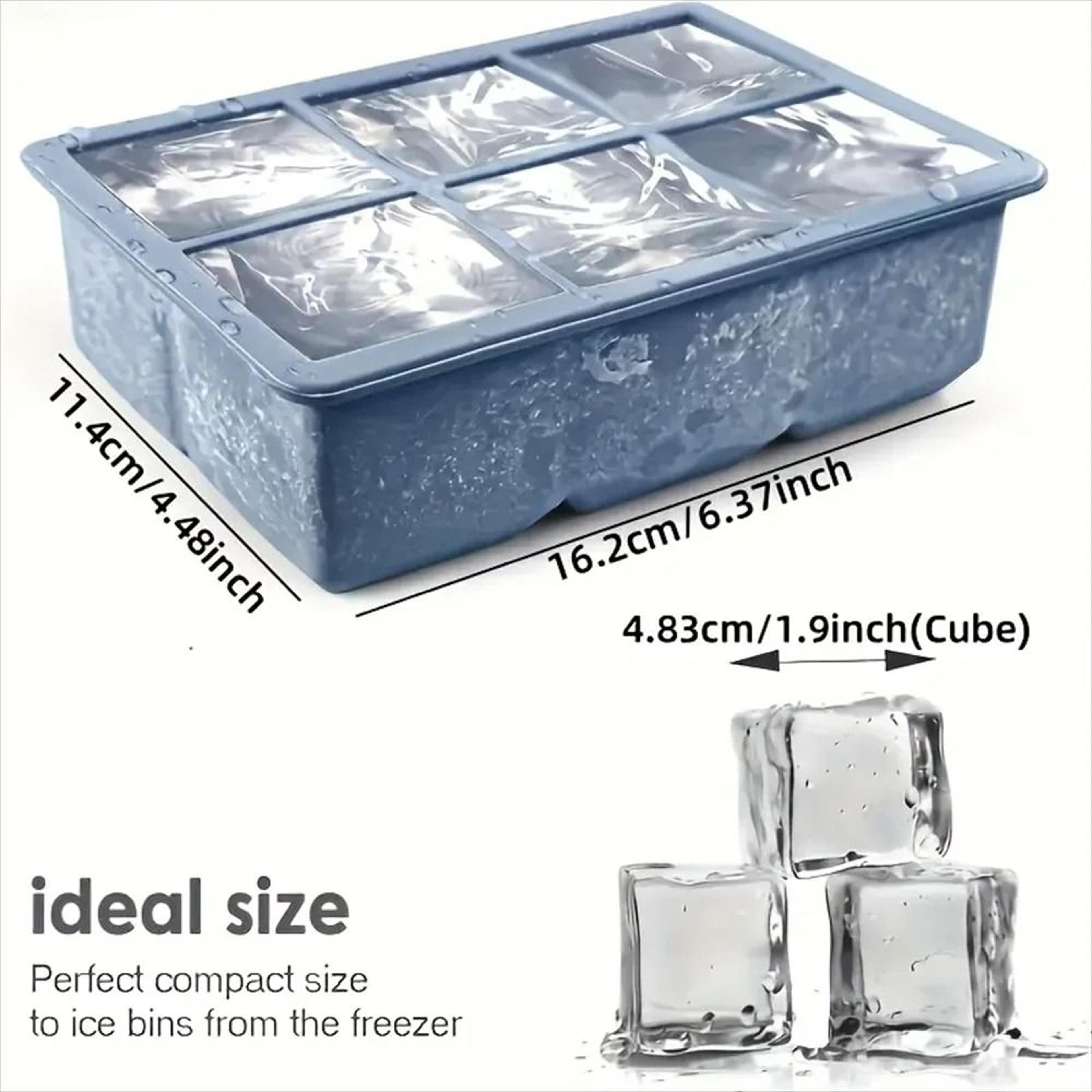 Premium Large Silicone Ice Cube Trays  BPAFree Square Molds With LeakProof Removable Lid 1