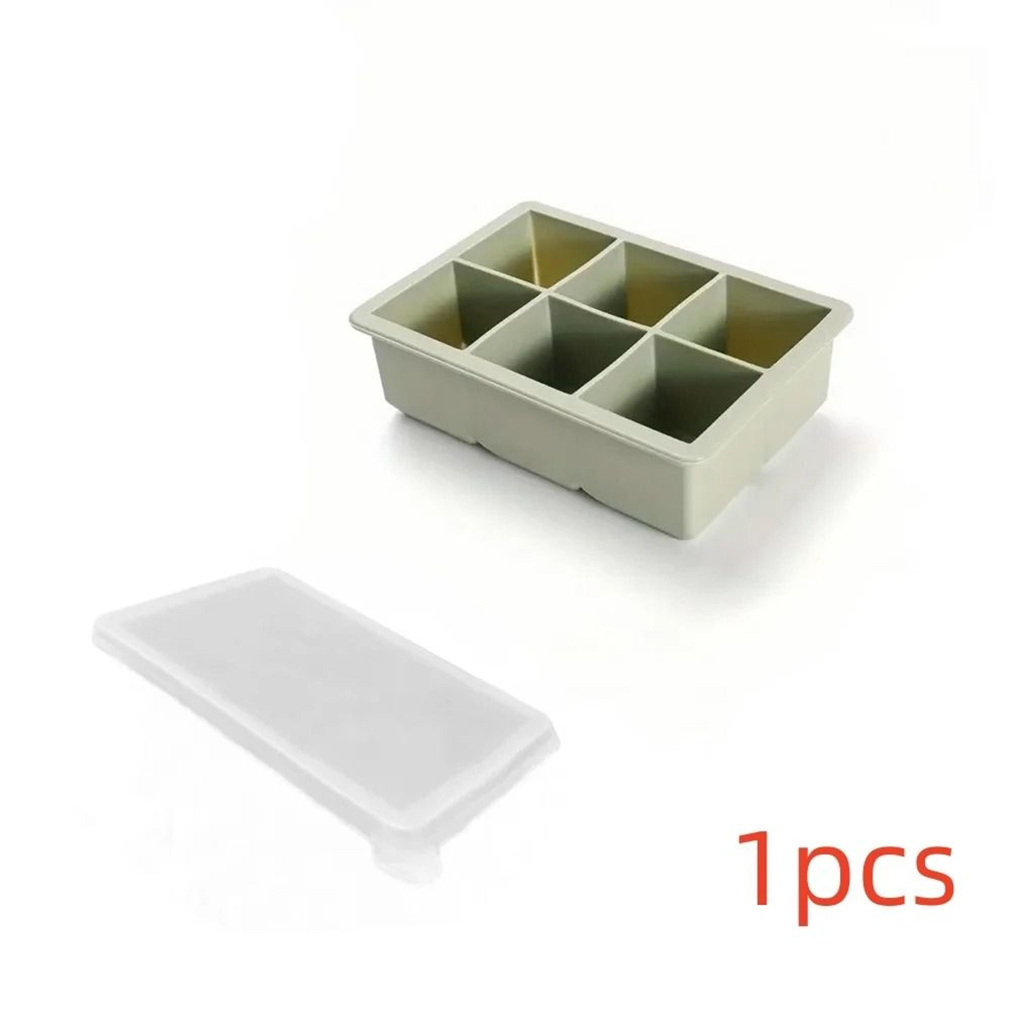 Premium Large Silicone Ice Cube Trays  BPAFree Square Molds With LeakProof Removable Lid 6