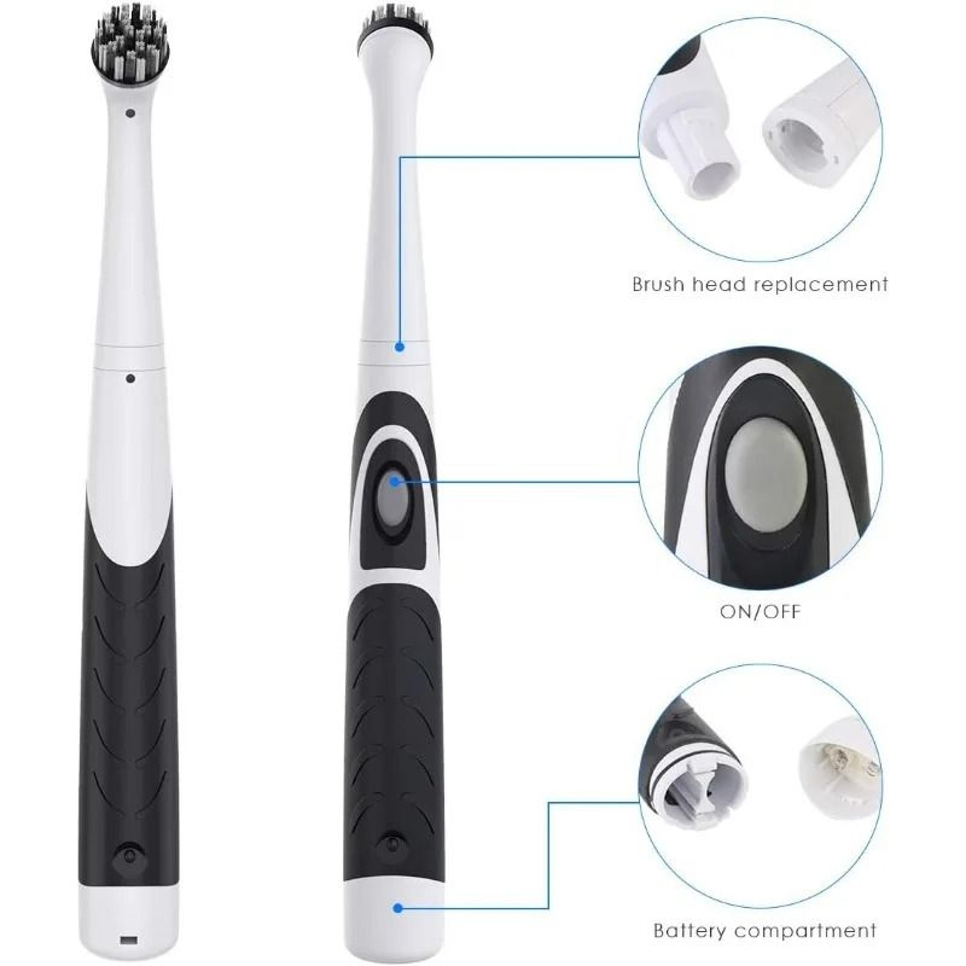 4in1 Electric Power Scrubber  Cordless Oscillating Cleaning Brush For Kitchen  Bathroom 4