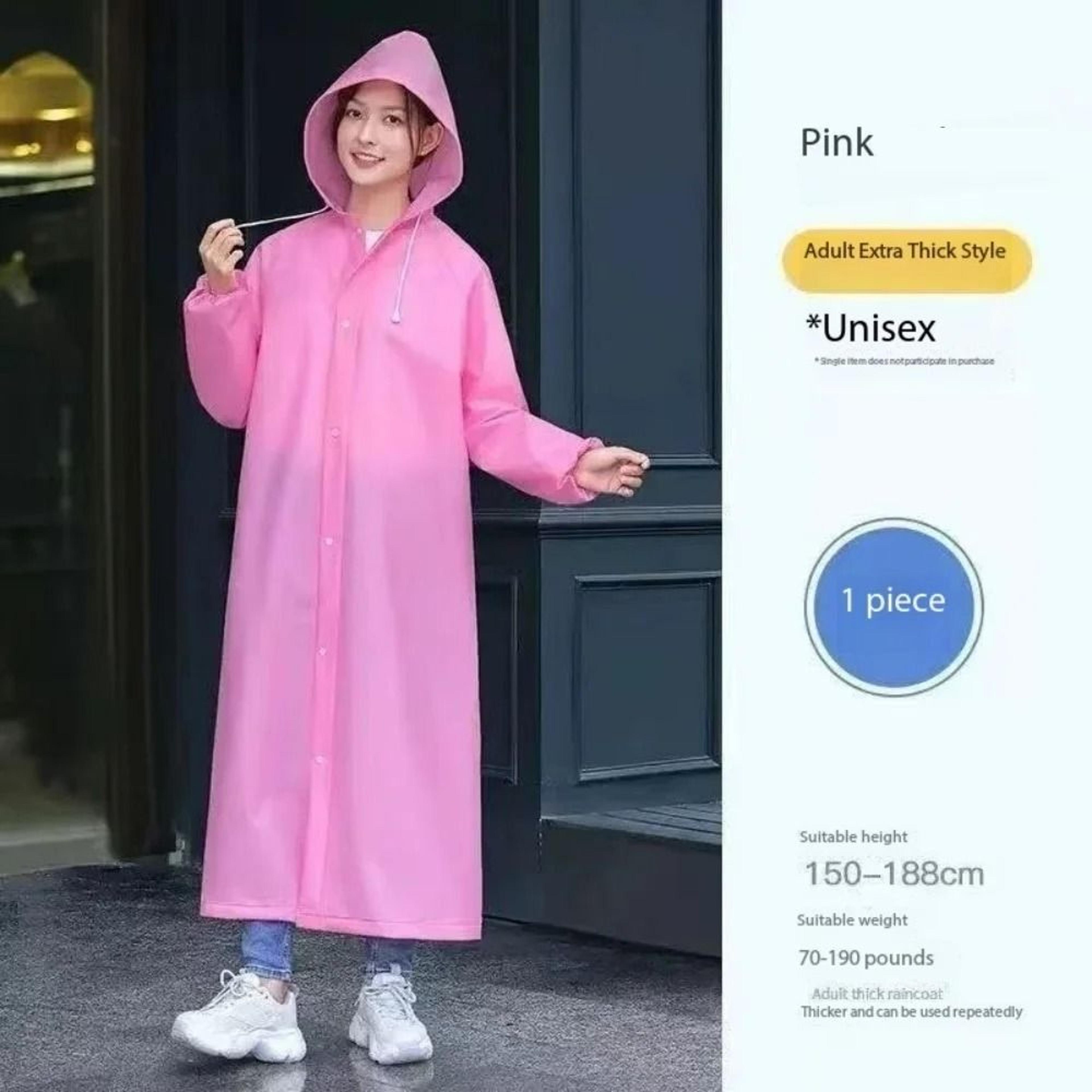 Premium Reusable Transparent Raincoat  Thickened Portable Waterproof Poncho For Outdoor Hiking 8