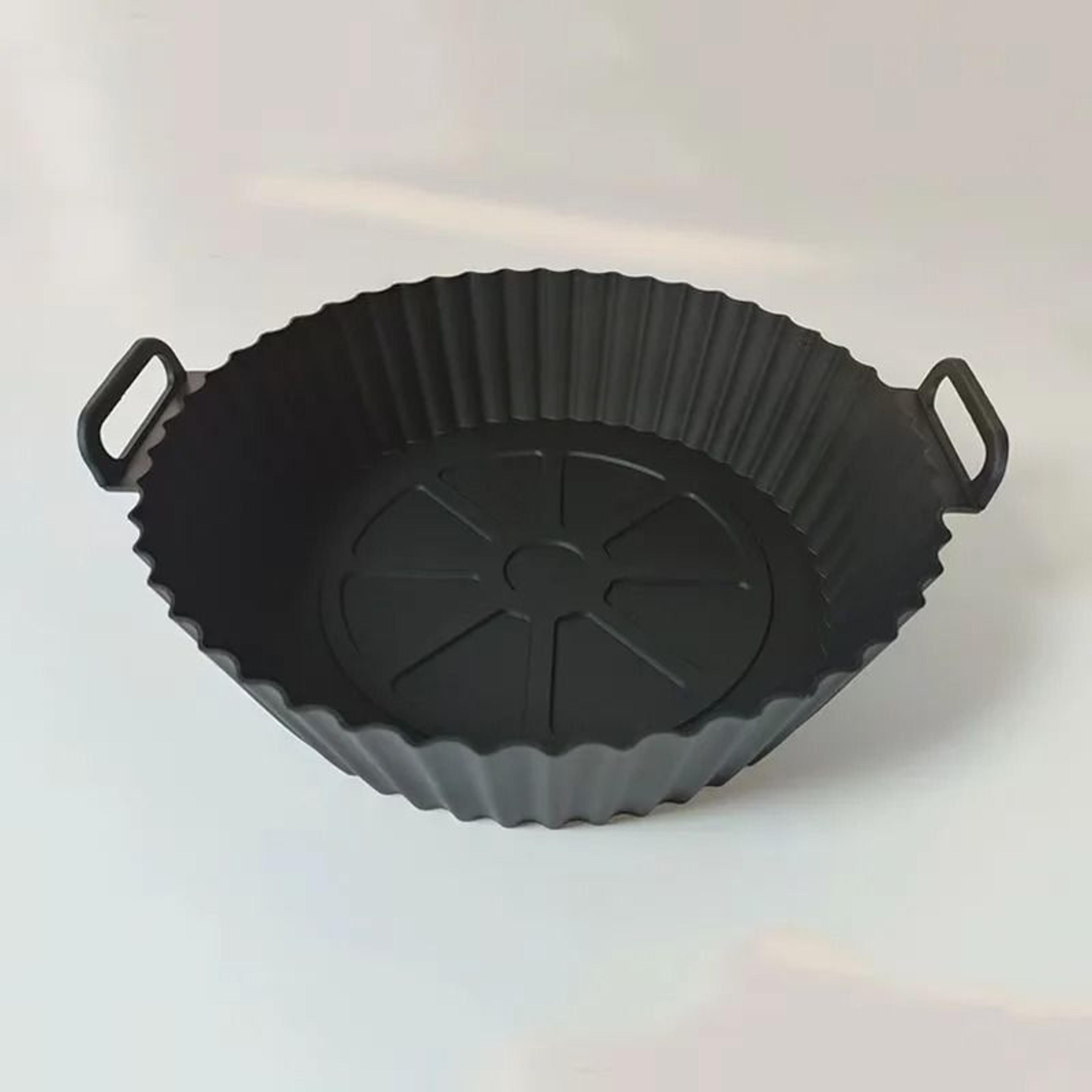Premium Air Fryer Silicone Baking Tray  Reusable NonStick FoodGrade Liner  HeatResistant Pot 12