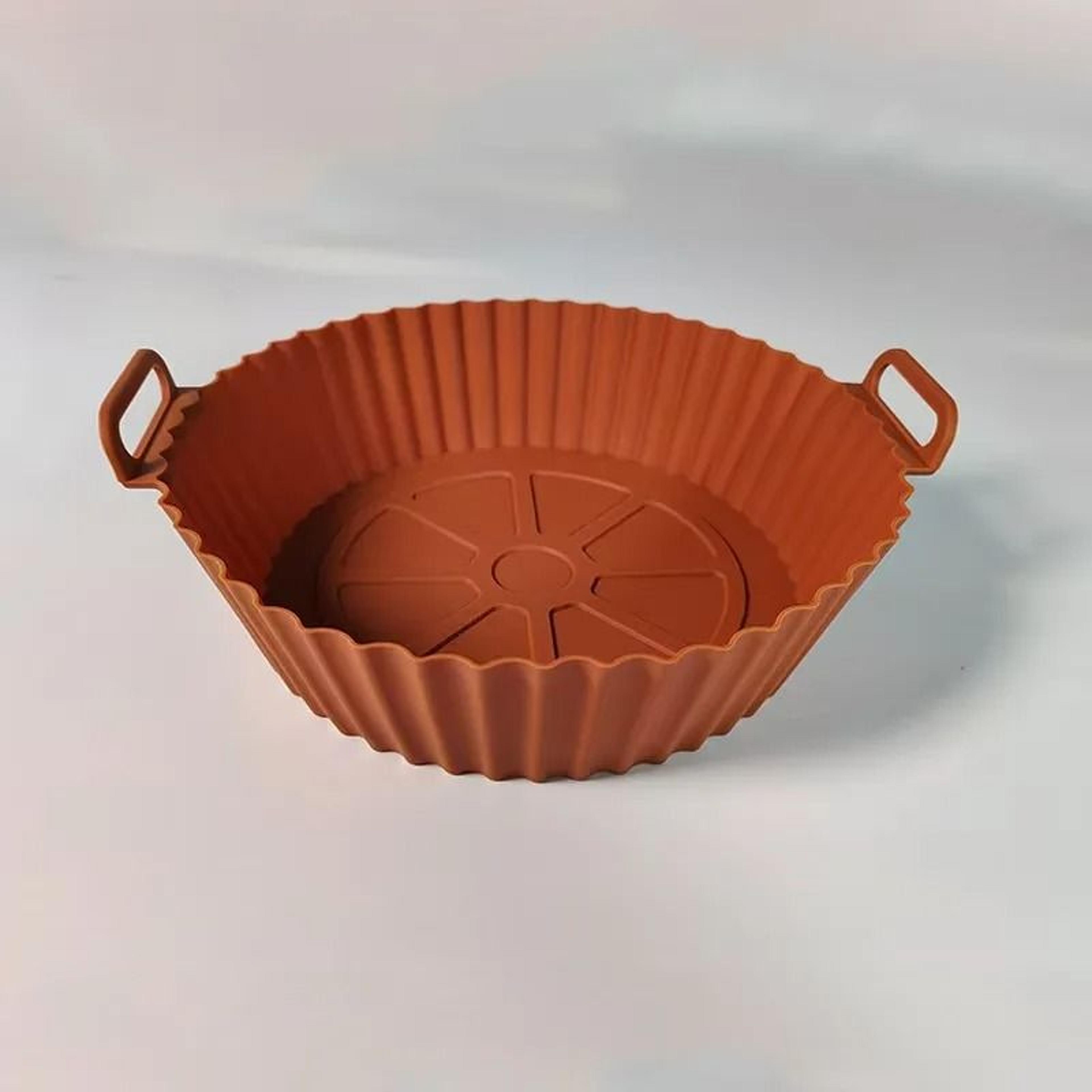 Premium Air Fryer Silicone Baking Tray  Reusable NonStick FoodGrade Liner  HeatResistant Pot 6
