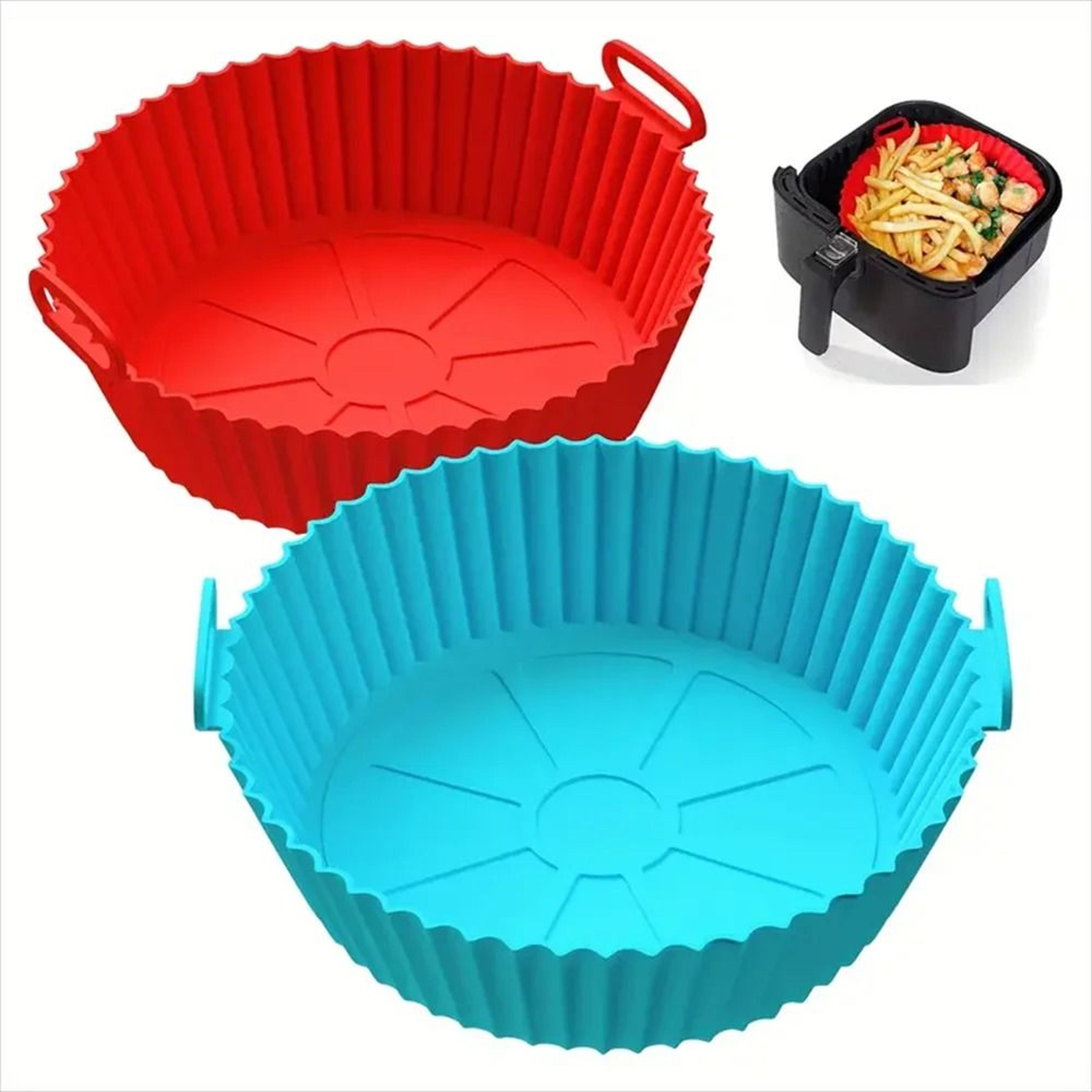 Premium Air Fryer Silicone Baking Tray  Reusable NonStick FoodGrade Liner  HeatResistant Pot 13