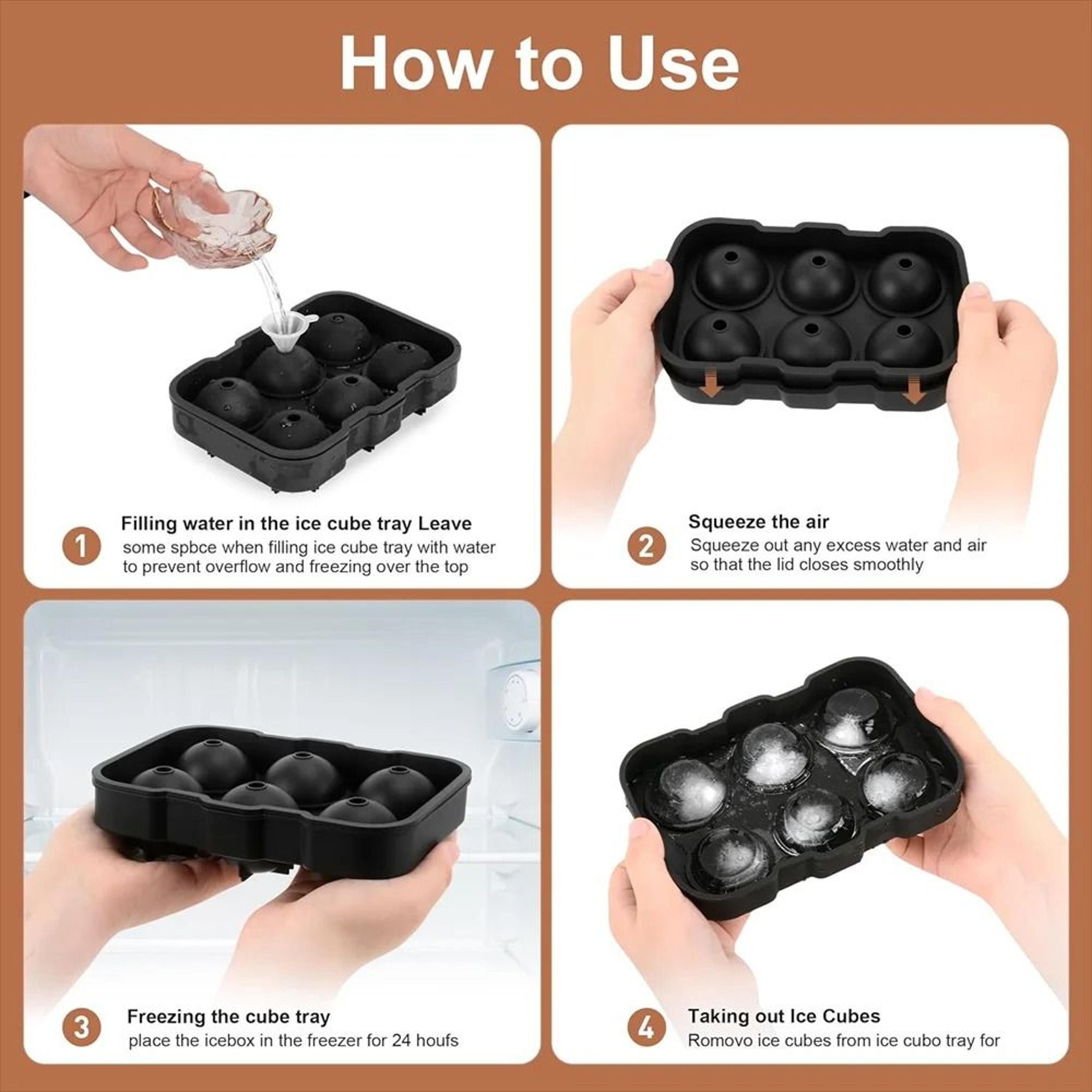 Premium DualStyle Silicone Ice Mold Set  Large Square  Round Sphere Makers For Whiskey  Cocktails 1