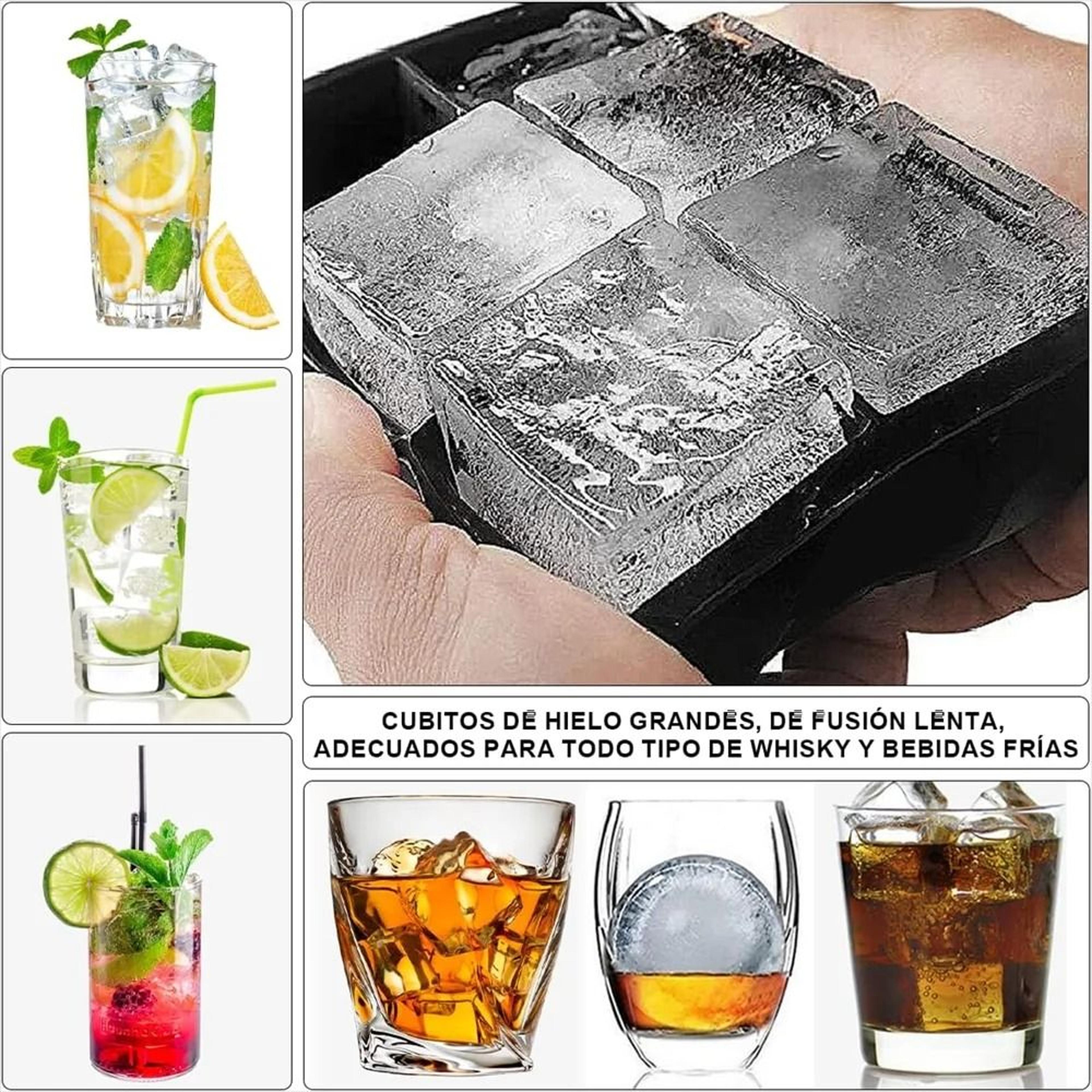 Premium DualStyle Silicone Ice Mold Set  Large Square  Round Sphere Makers For Whiskey  Cocktails 3
