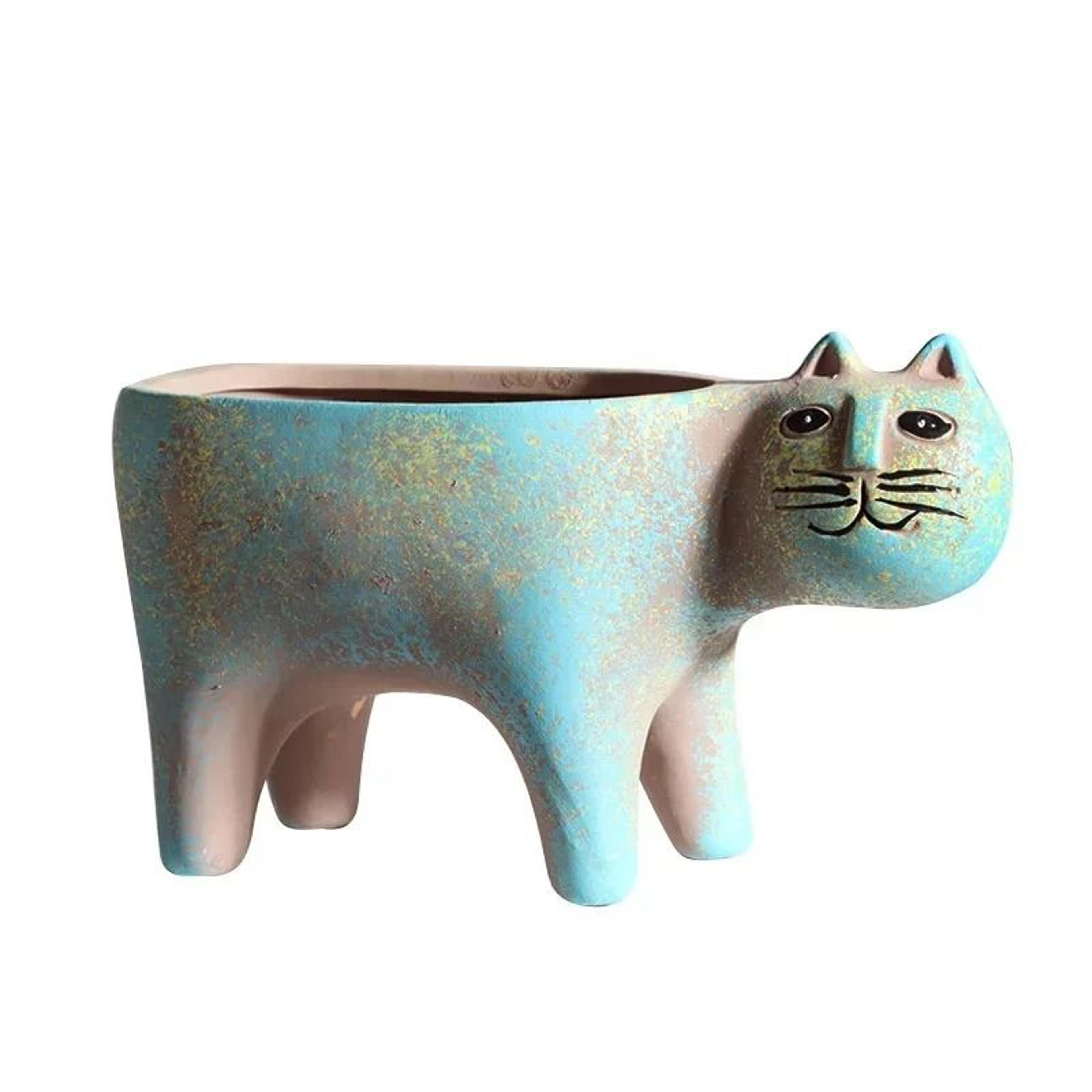 Premium Ceramic Cat Succulent Pot  Cute Cartoon Animal Planter For Indoor Home Decor 6