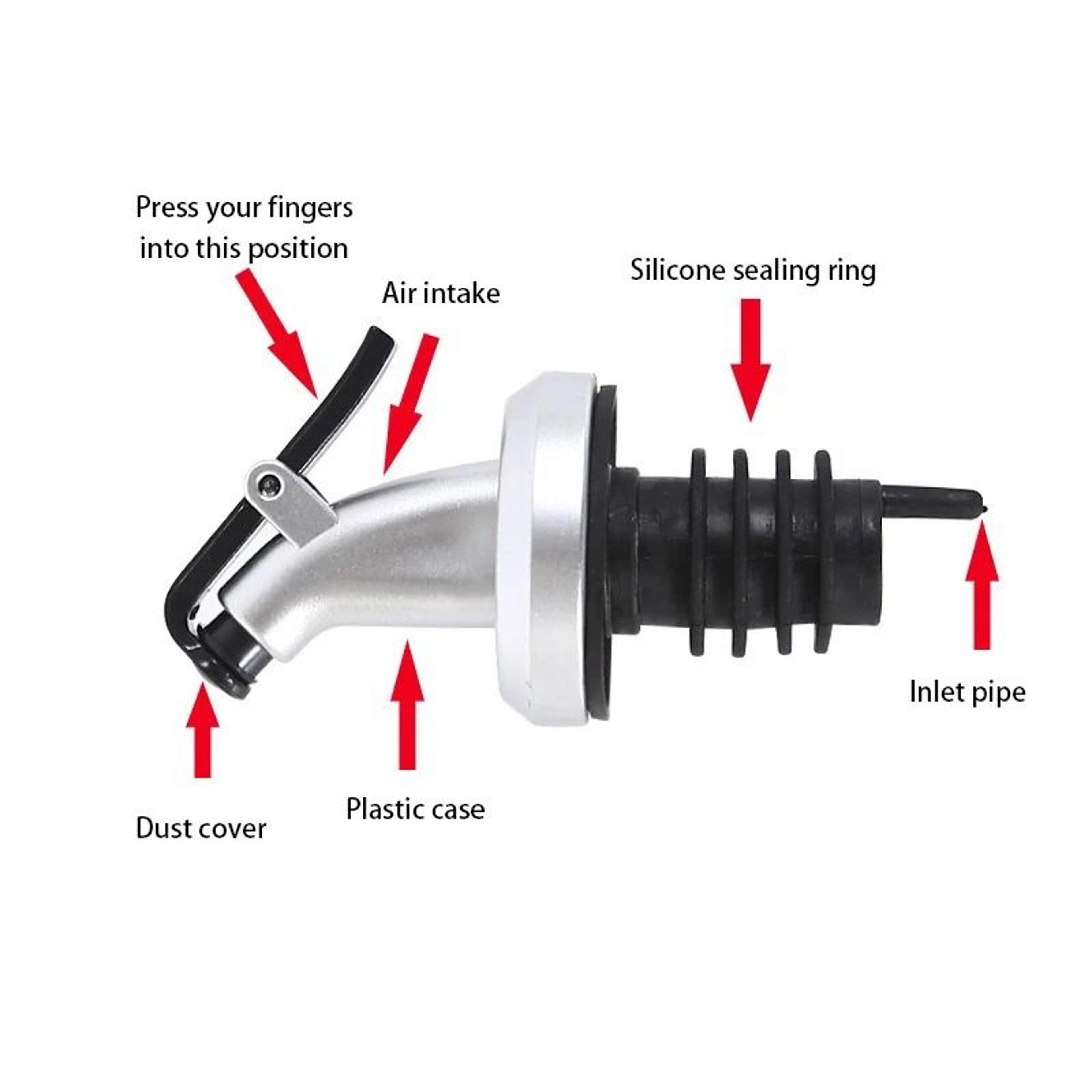 Premium PressType Oil Bottle Stopper  Leakproof Controllable Sealing Nozzle For Kitchen  Bar 3