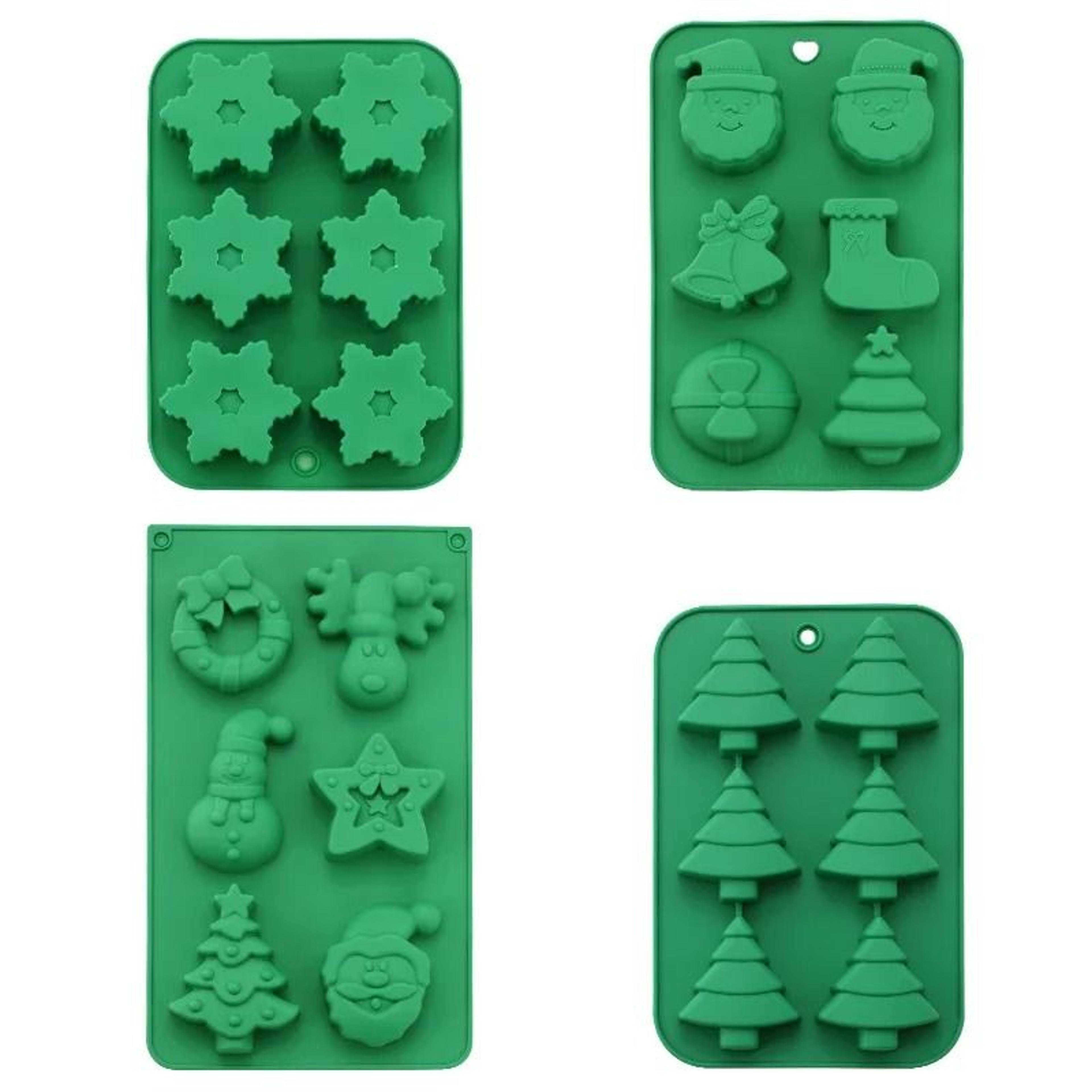 Festive 6Cavity Silicone Christmas Baking Mold  DIY Chocolate  Cake Decoration Tools 1