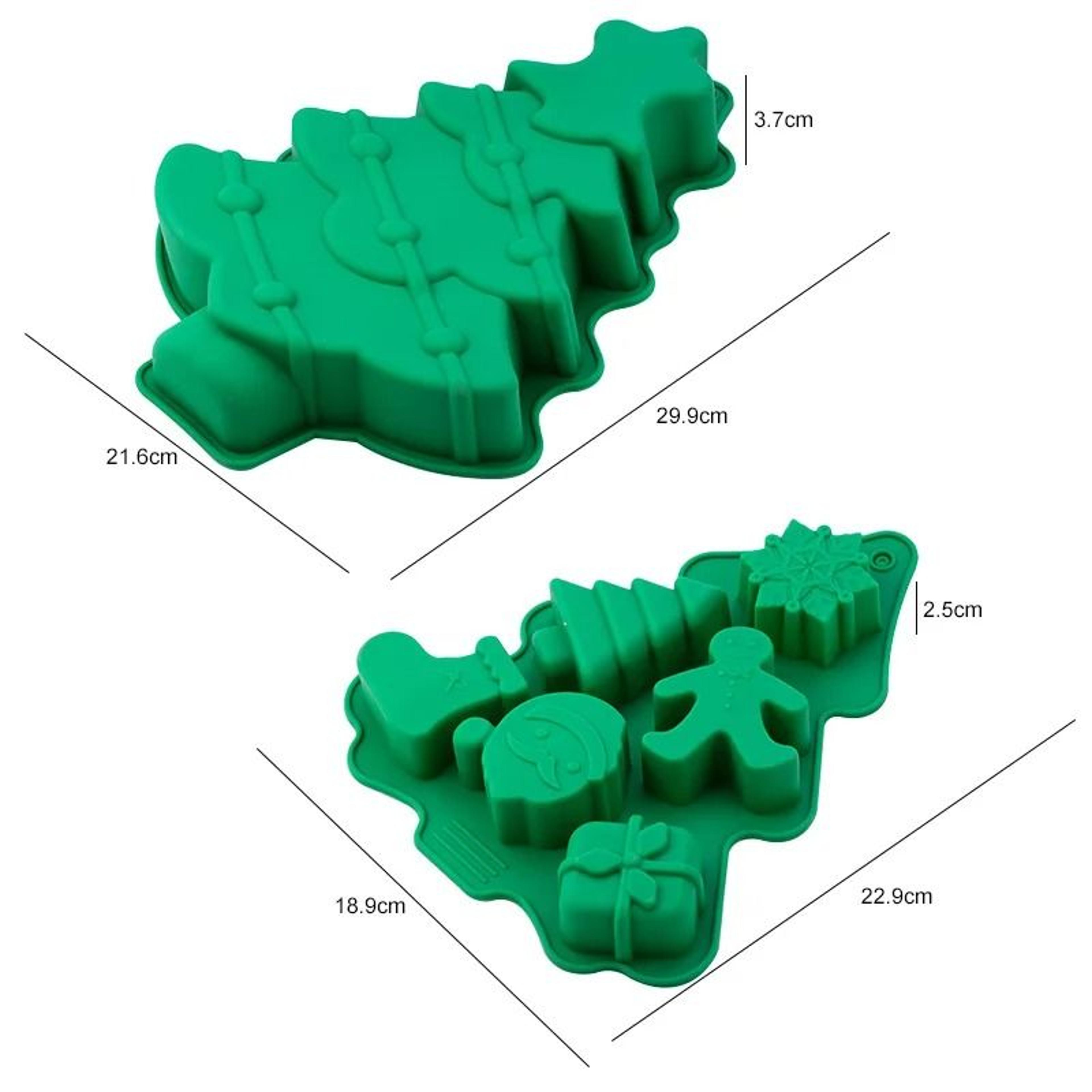 Festive 6Cavity Silicone Christmas Baking Mold  DIY Chocolate  Cake Decoration Tools 5