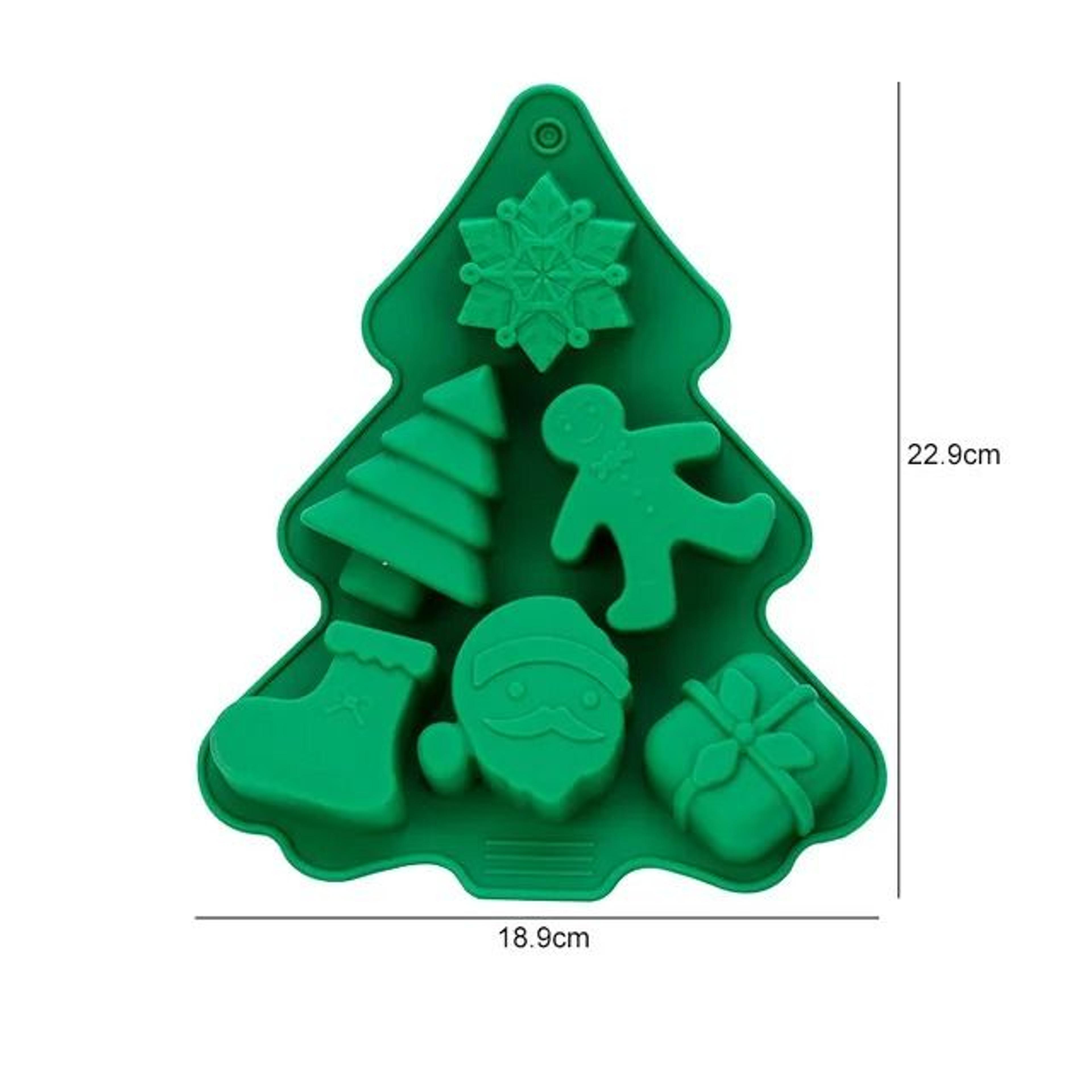 Festive 6Cavity Silicone Christmas Baking Mold  DIY Chocolate  Cake Decoration Tools 6