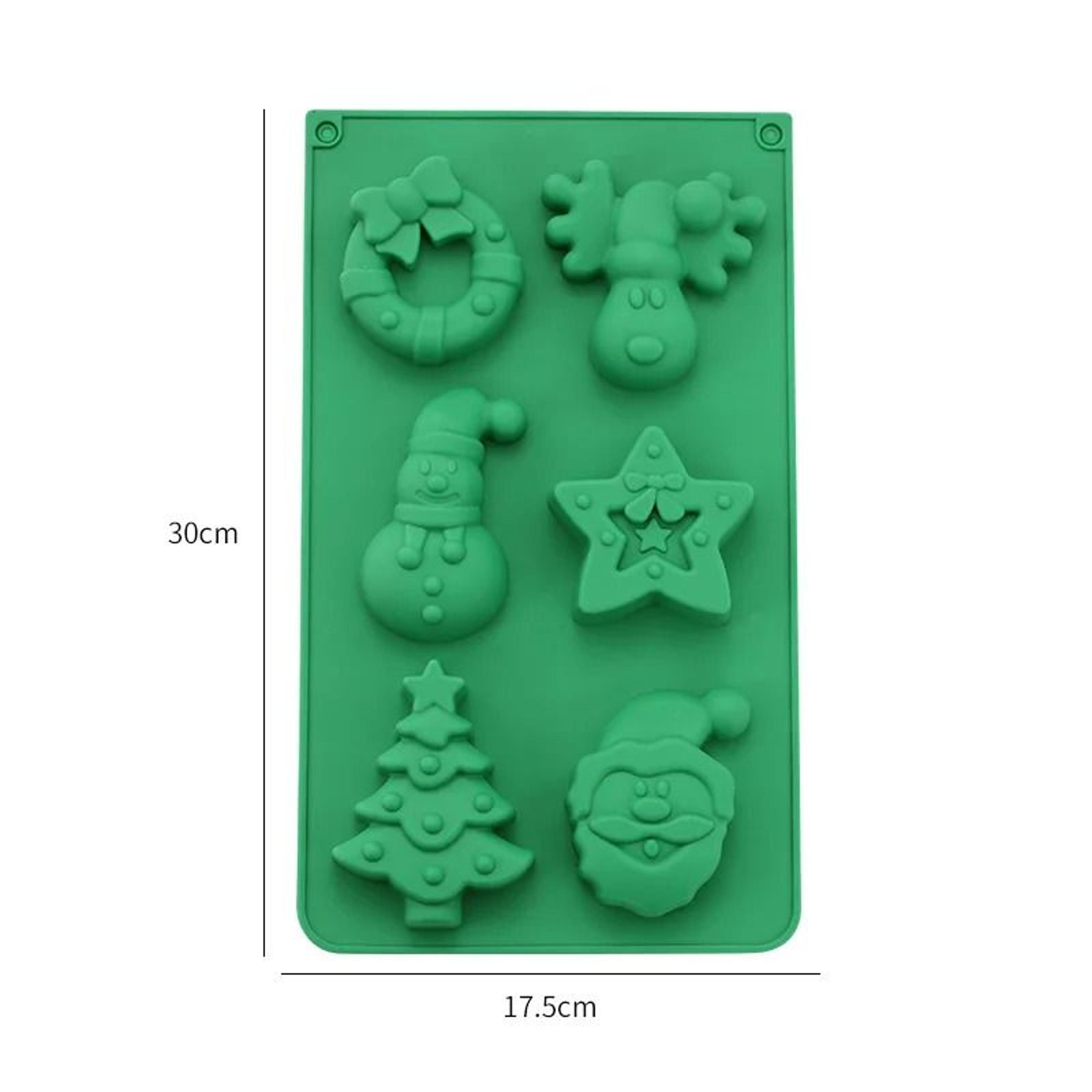 Festive 6Cavity Silicone Christmas Baking Mold  DIY Chocolate  Cake Decoration Tools 10