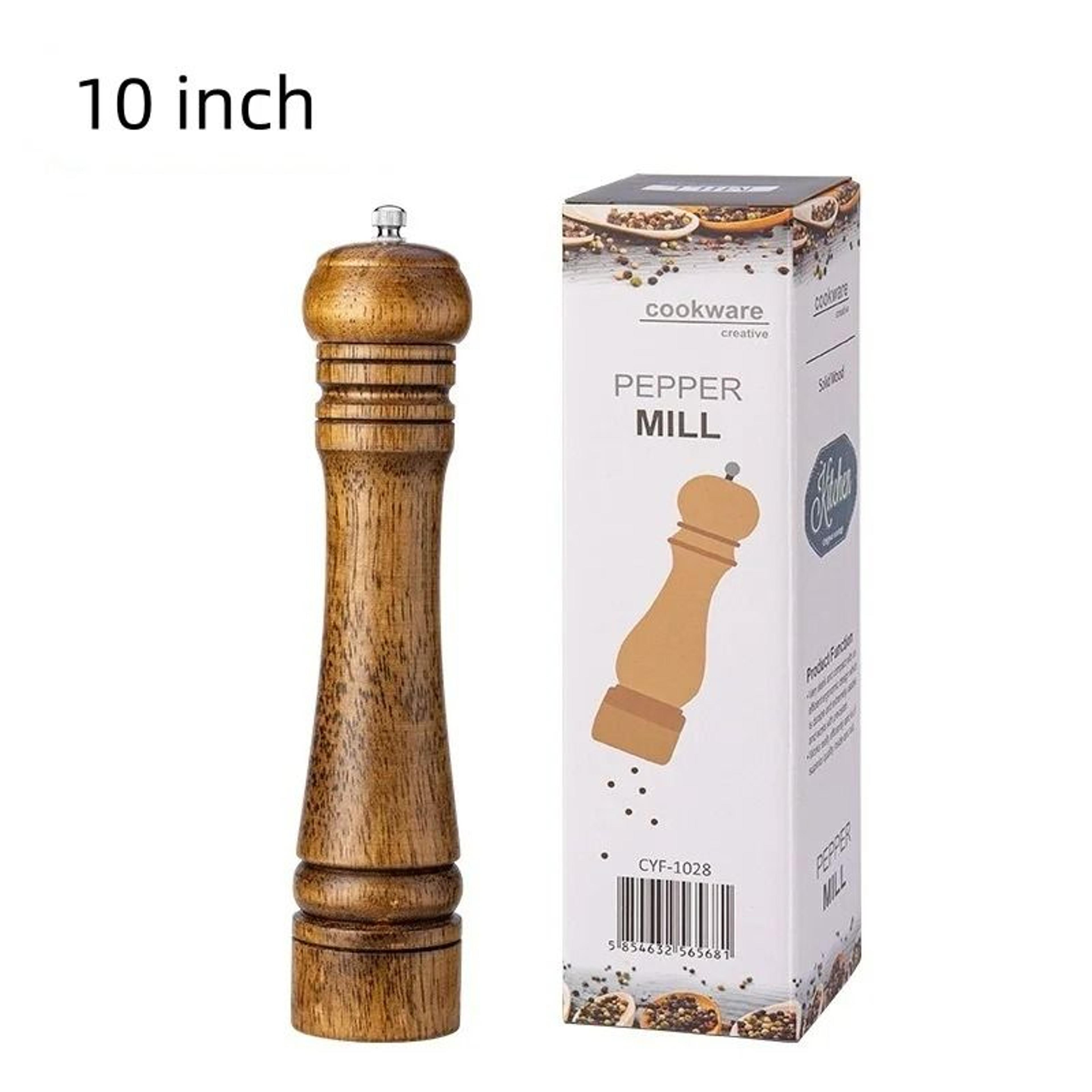 Premium Rubber Wood Pepper Grinder  Manual Spice  Cumin Mill With Ceramic Core 8