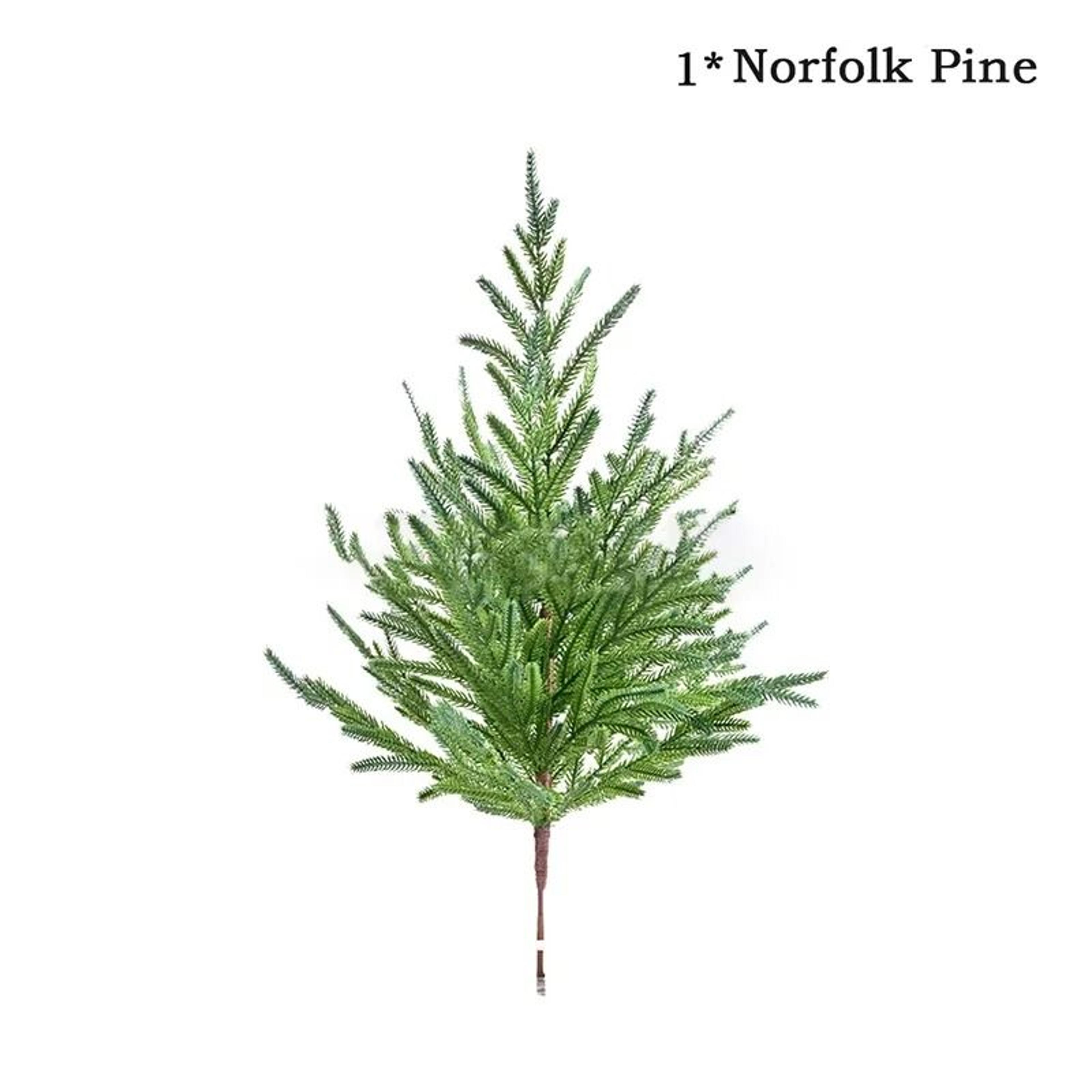 JUSTINLAU 2FT Artificial Norfolk Pine Cypress Tree  Potted Tabletop Faux Holiday Decor 7