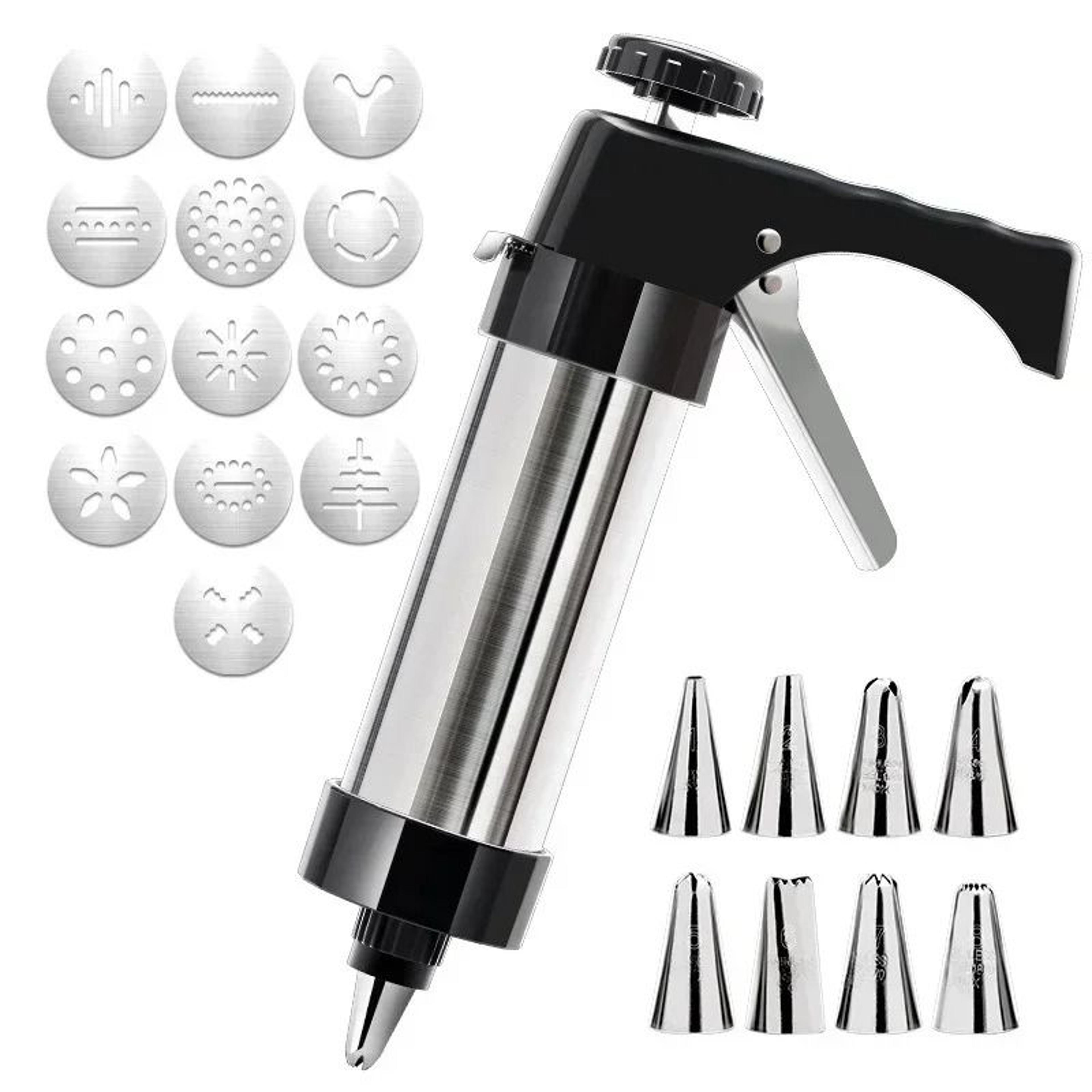Stainless Steel Cookie Maker Press Machine  Professional Cake Cream Decorating Gun Kit 6