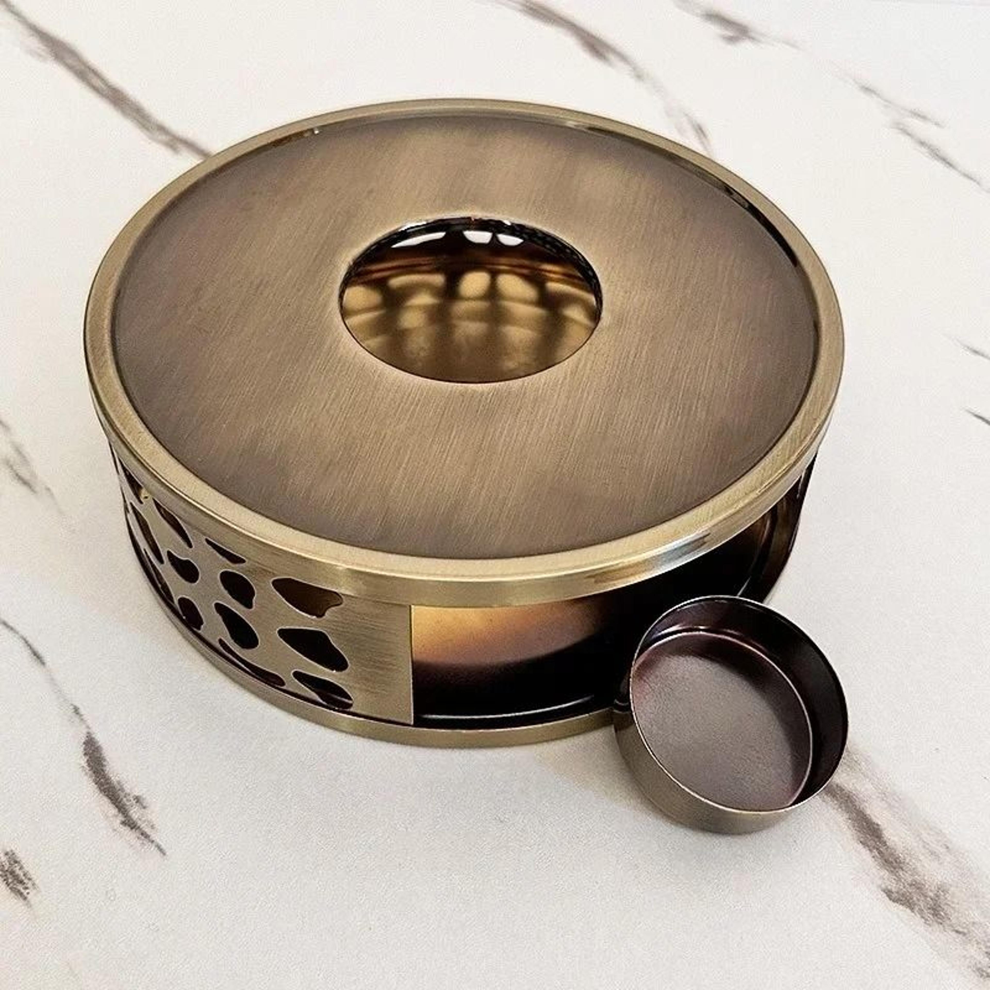 Stainless Steel Hollow Teapot Heating Base  Elegant CandlePowered Warmer For Ceramic  Coffee Pots 4