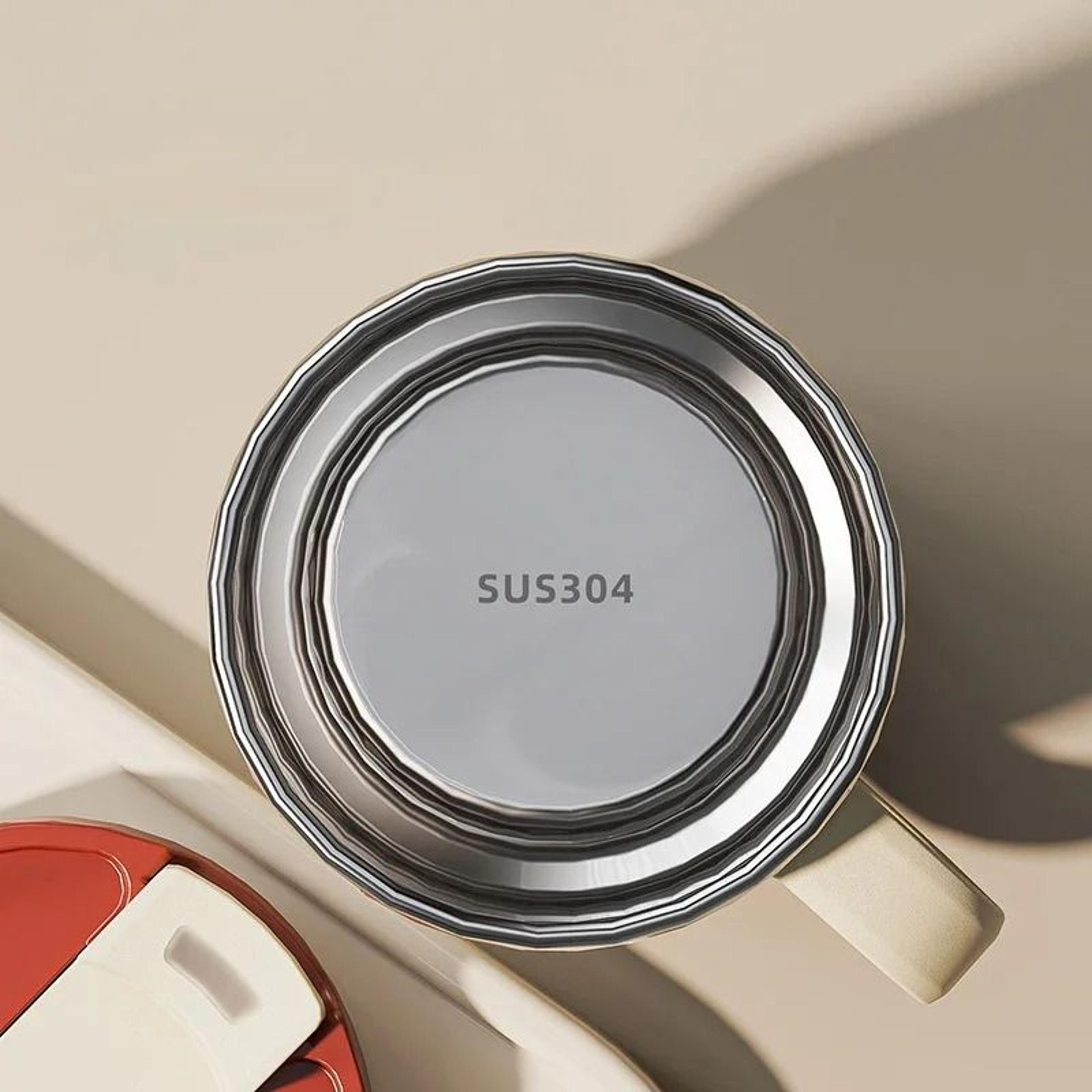 JUSTINLAU Stainless Steel Insulated Coffee Mug  Portable DualWalled Vacuum Travel Cup 4
