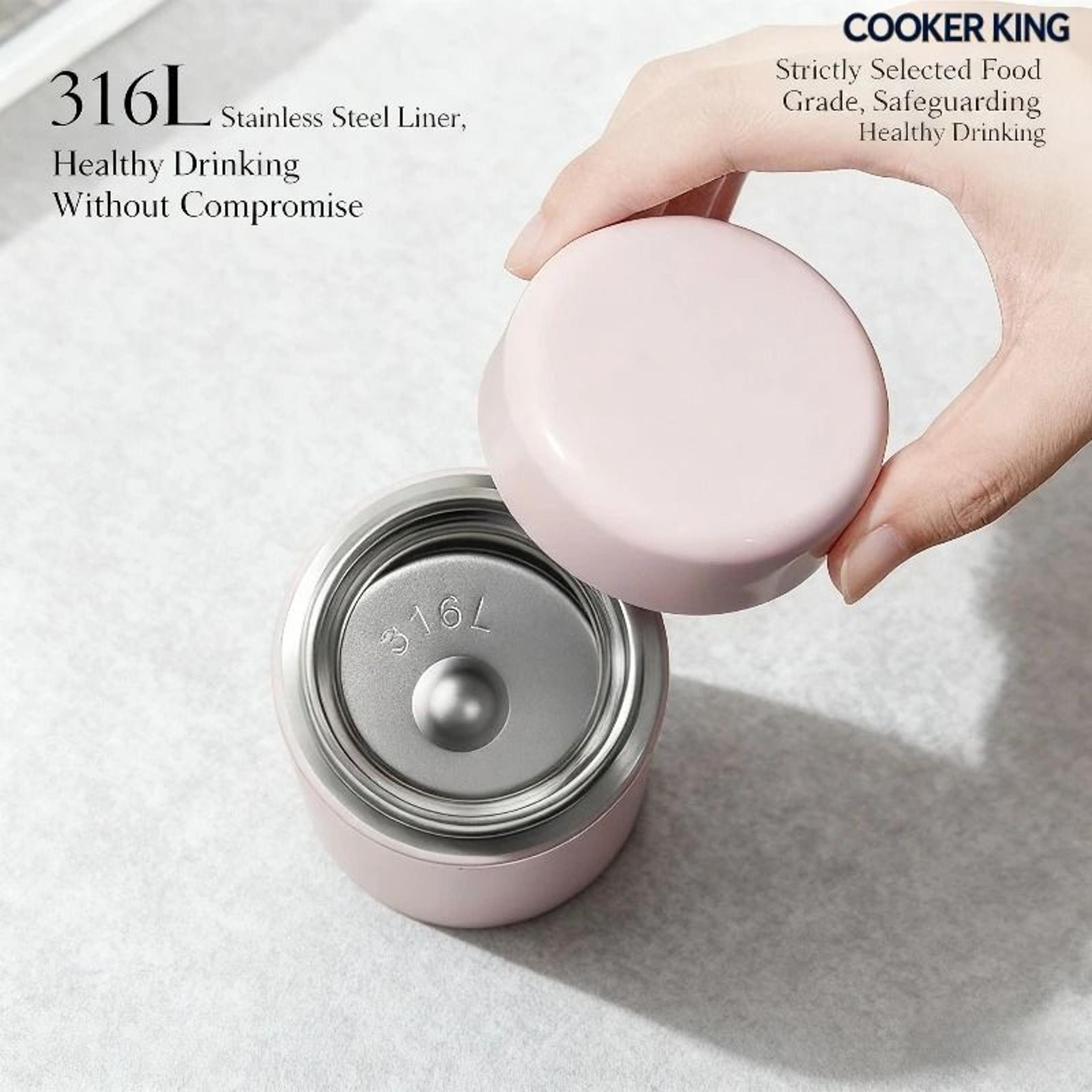 COOKER KING 360ml Vacuum Flask  Stainless Steel Thermal Coffee Mug  Portable Bicycle Water Bottle 2