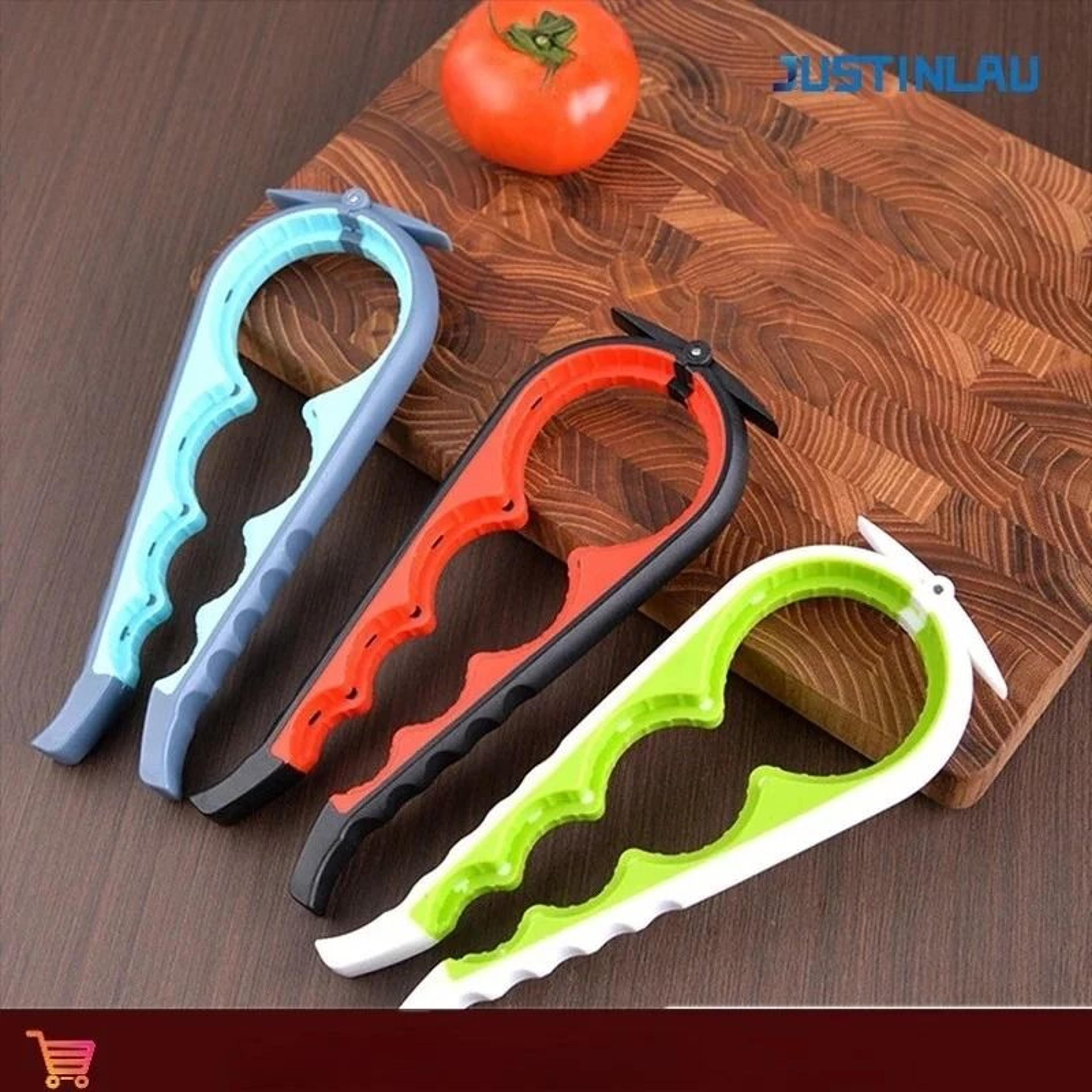 JUSTINLAU 4in1 MultiFunctional Can  Bottle Opener  Ergonomic AntiSlip Cap Twister 1