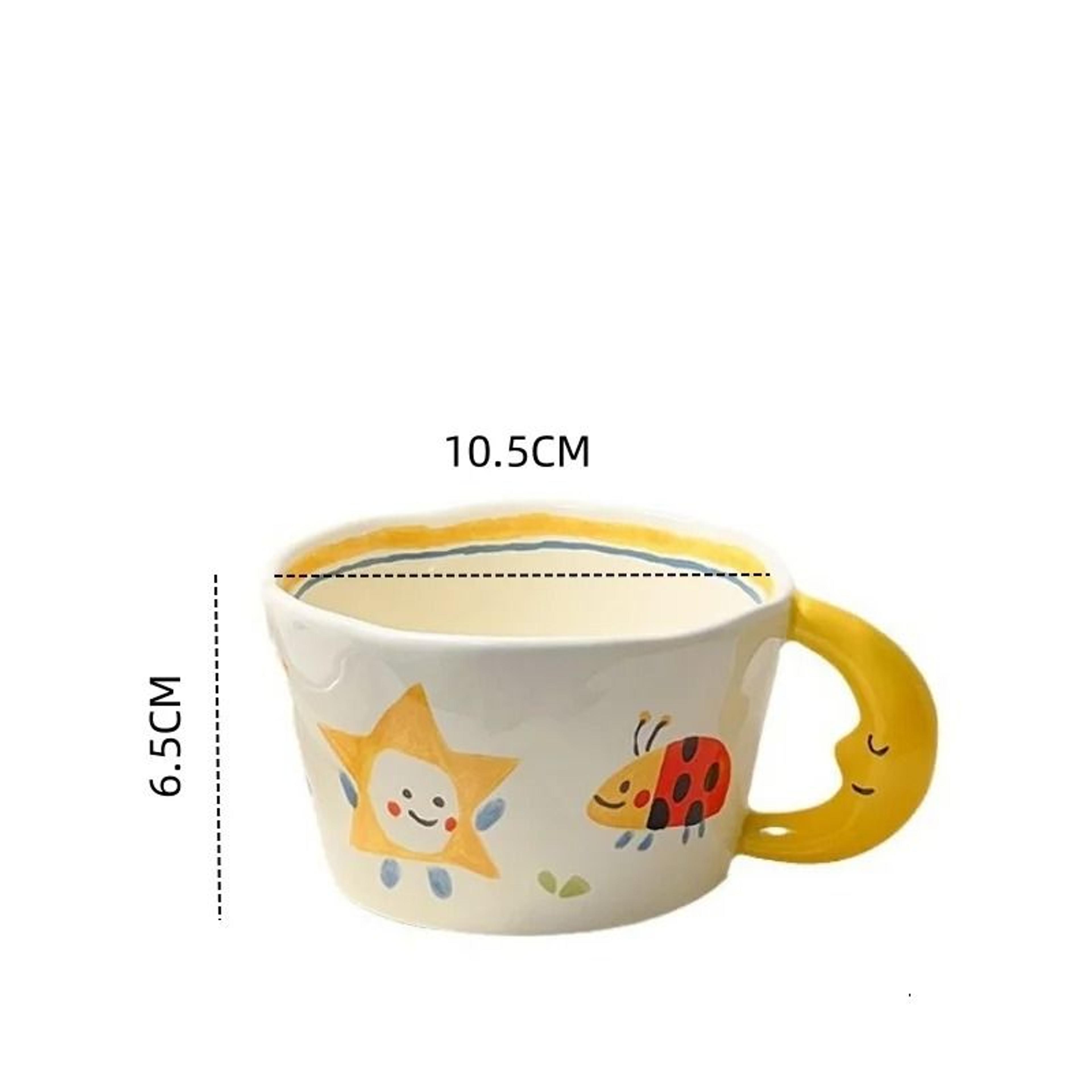 300ML Korean Style HandPainted Ceramic Mug  Personalized Birthday Gift Couple Cup 5