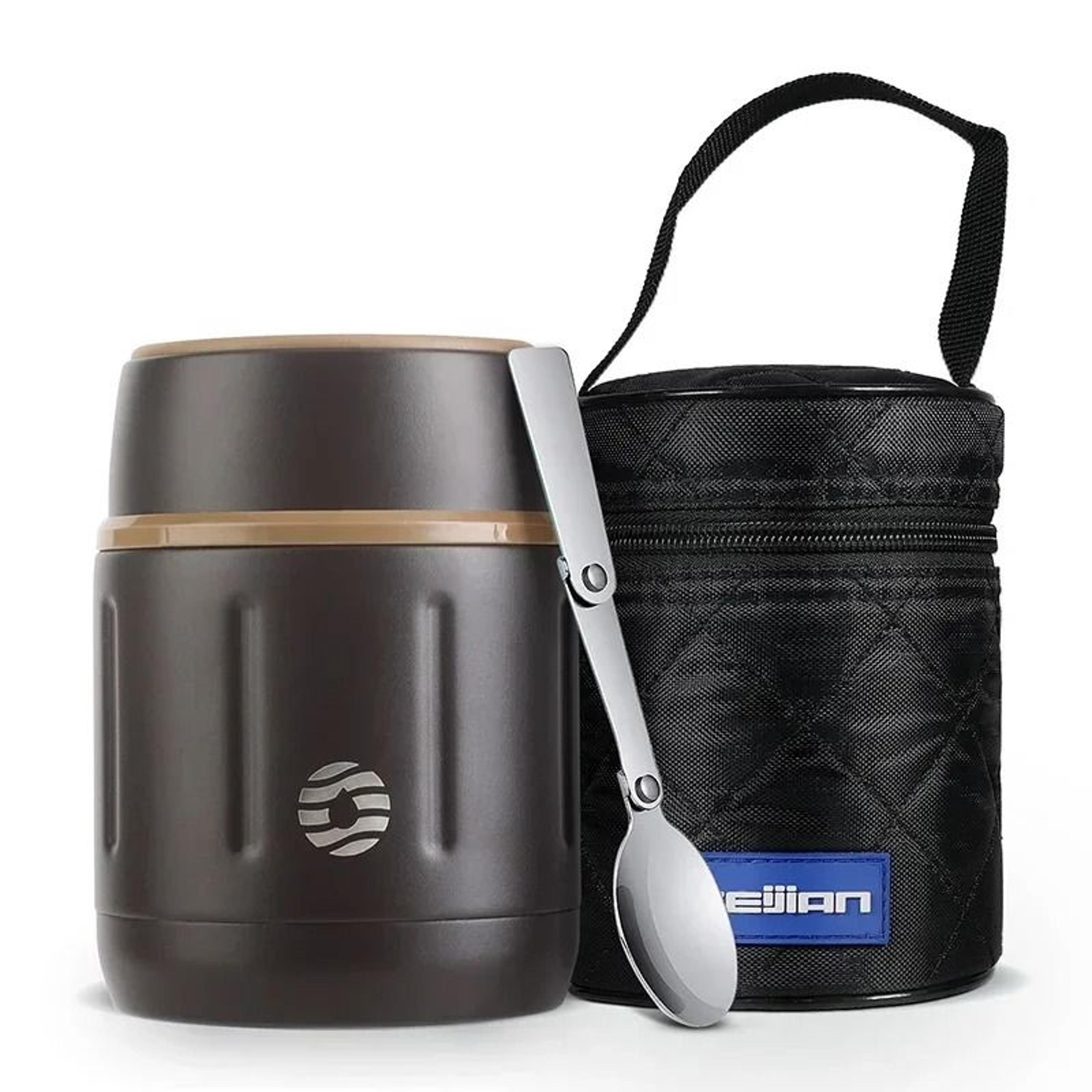 FEIJIAN 500ml Portable Vacuum Insulated Food Jar  Premium 316 Stainless Steel Lunch Box With Spoon 13