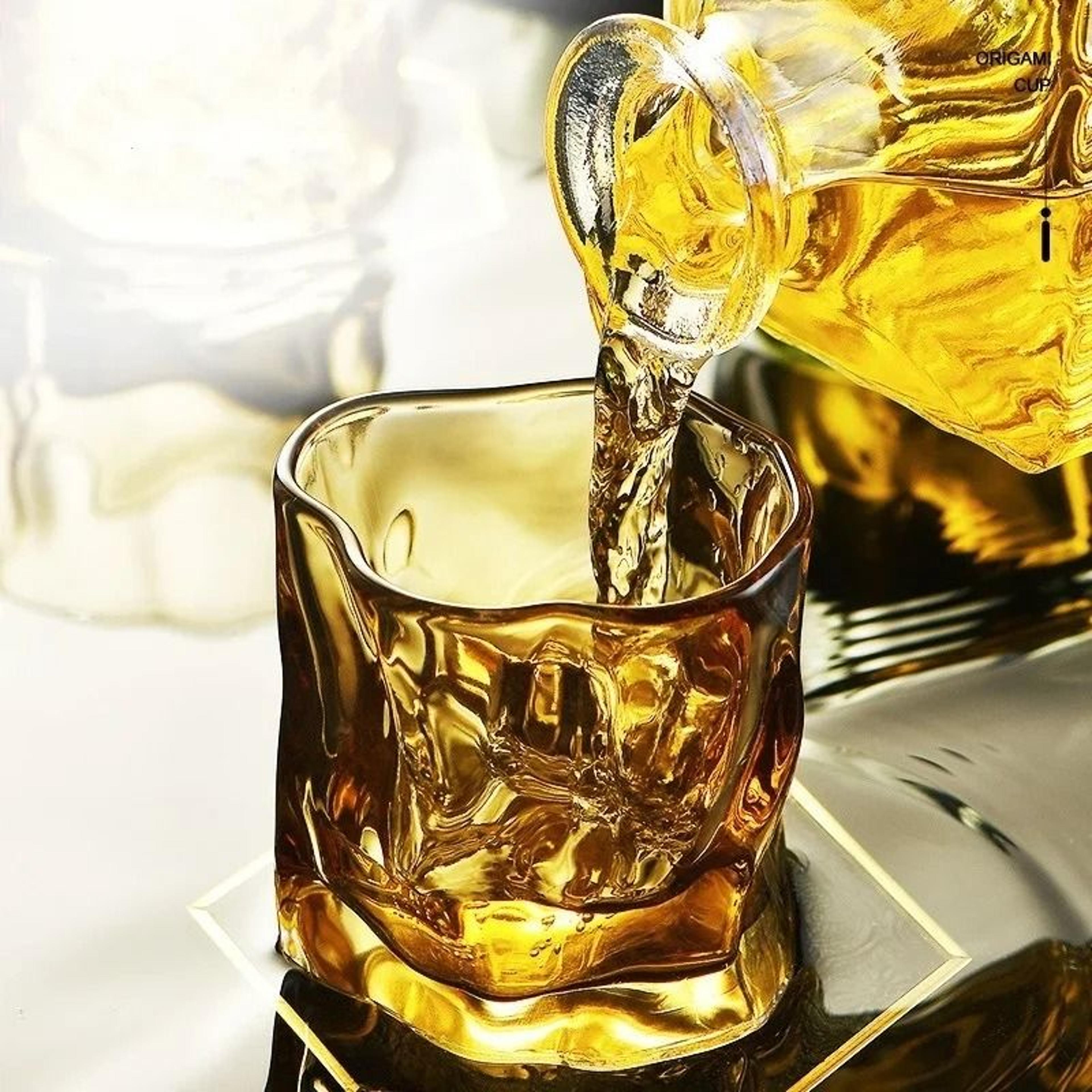 Artisanal Glacier Glass Mug  190ml Irregular Whiskey  Coffee Cup 2