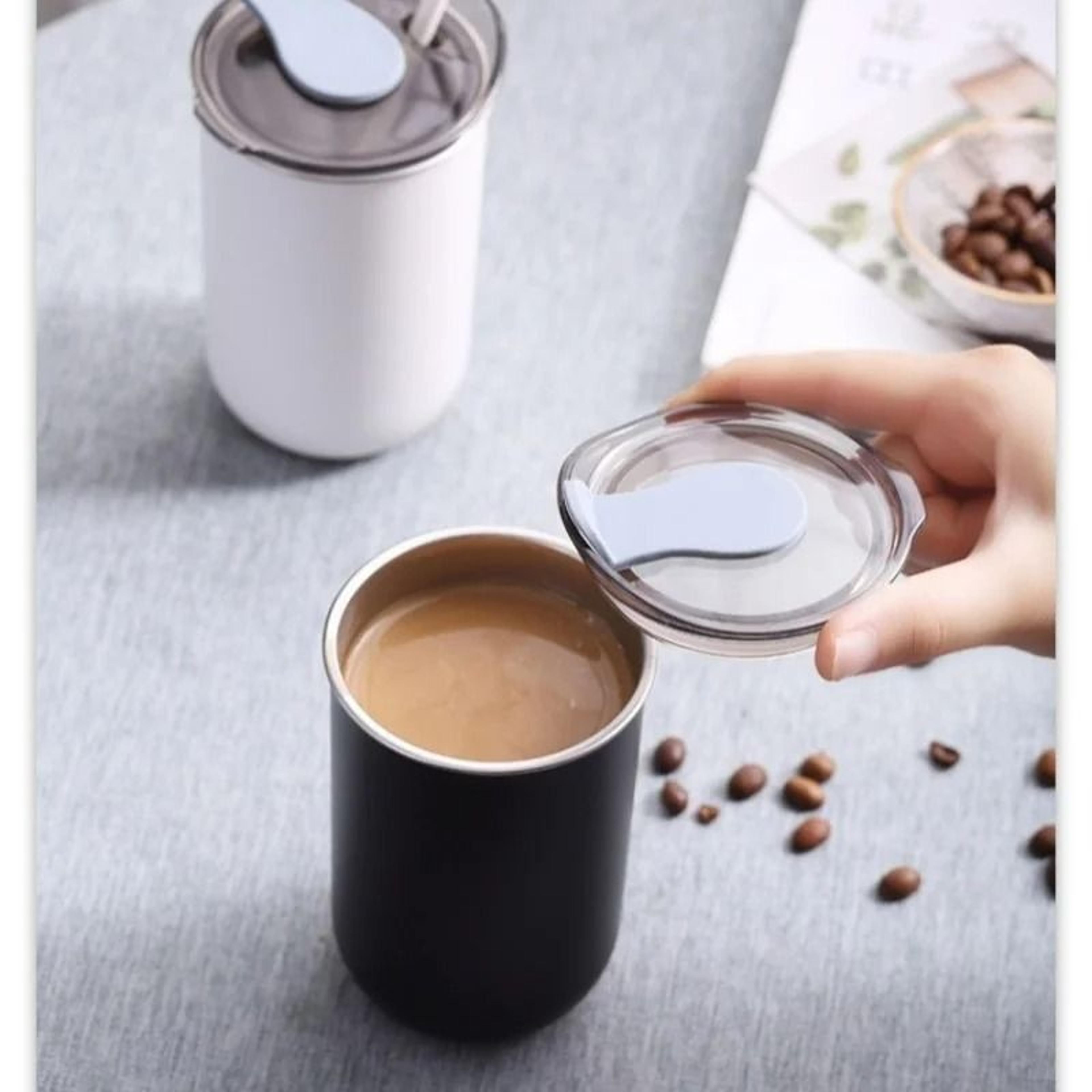 Stainless Steel Insulated Coffee Mug  300ML Thermal Travel Cup With Lid 2
