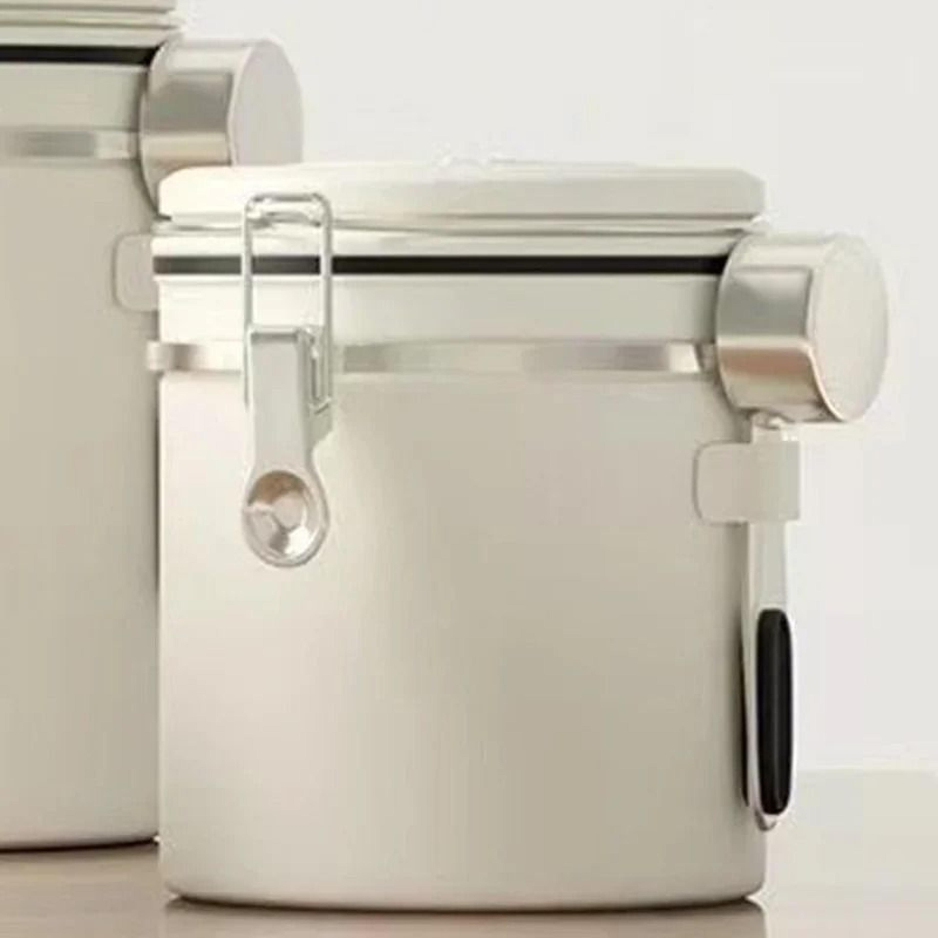 Stainless Steel Coffee Beans Vacuum Storage Jar  Large Capacity Airtight Container With Spoon 10