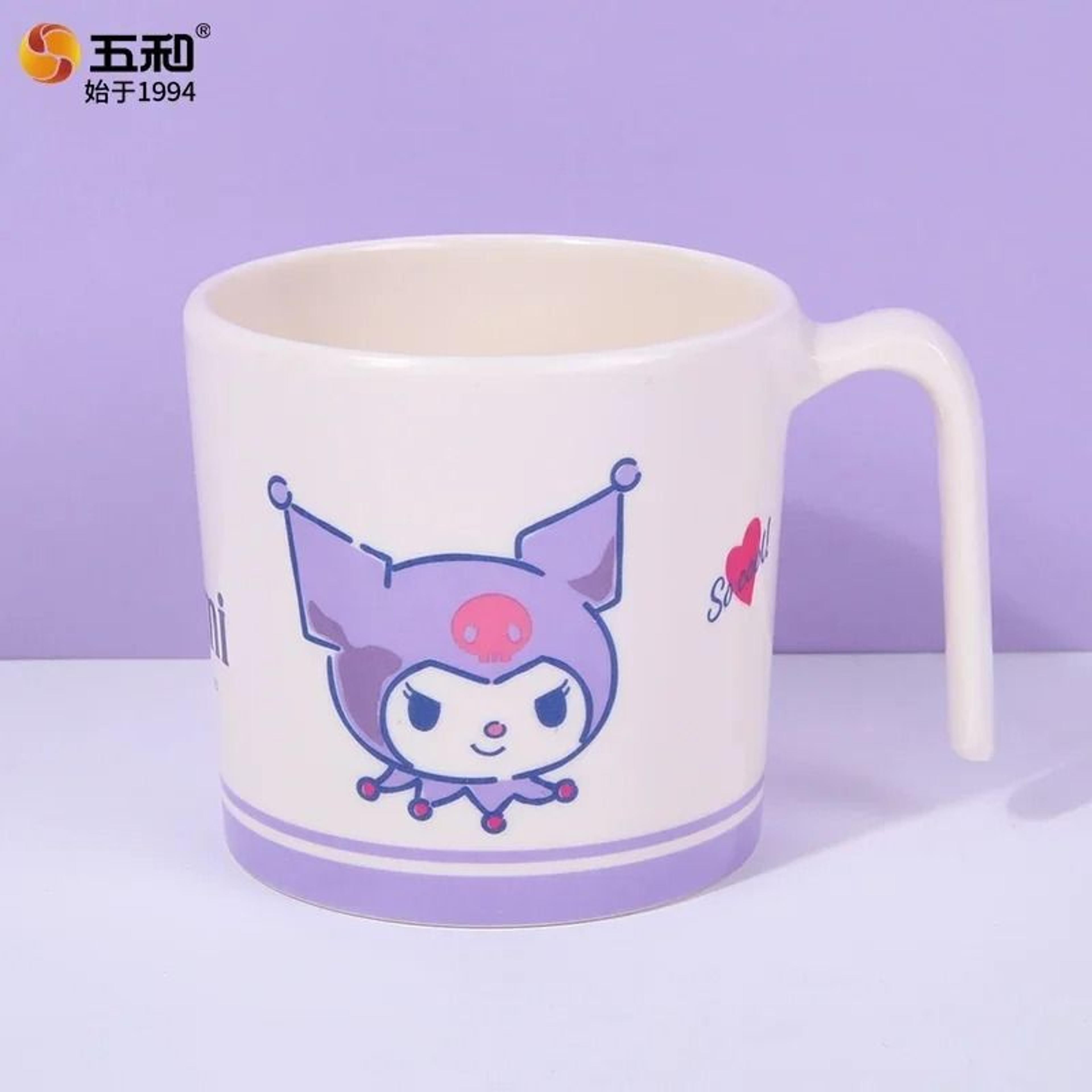Sanrio Kuromi Cartoon Divided Plate Set  Cute Kids AntiFall Tableware 8