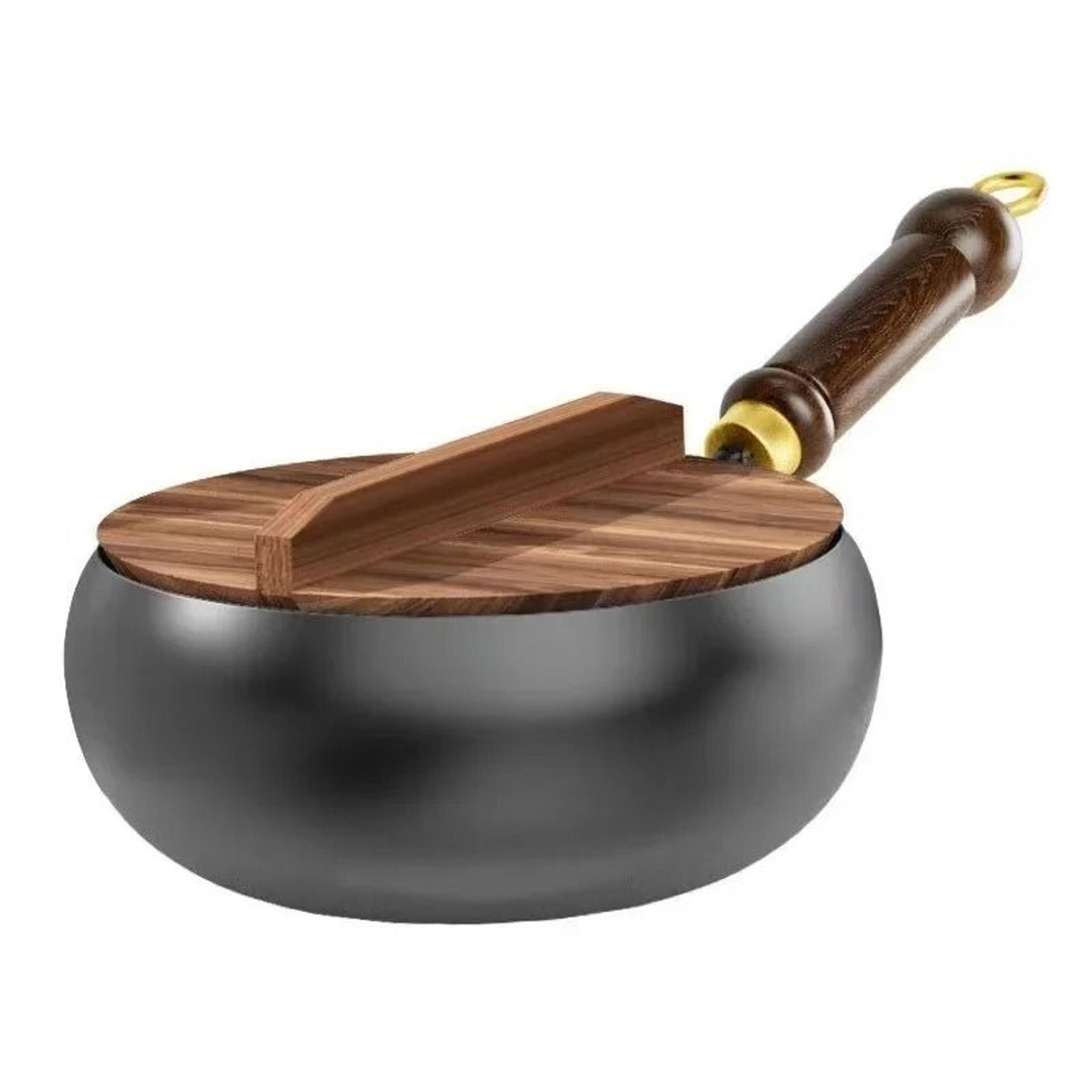 Handmade Forged Big Belly Pot  Uncoated NonStick Frying Pan For Gas Stoves 10