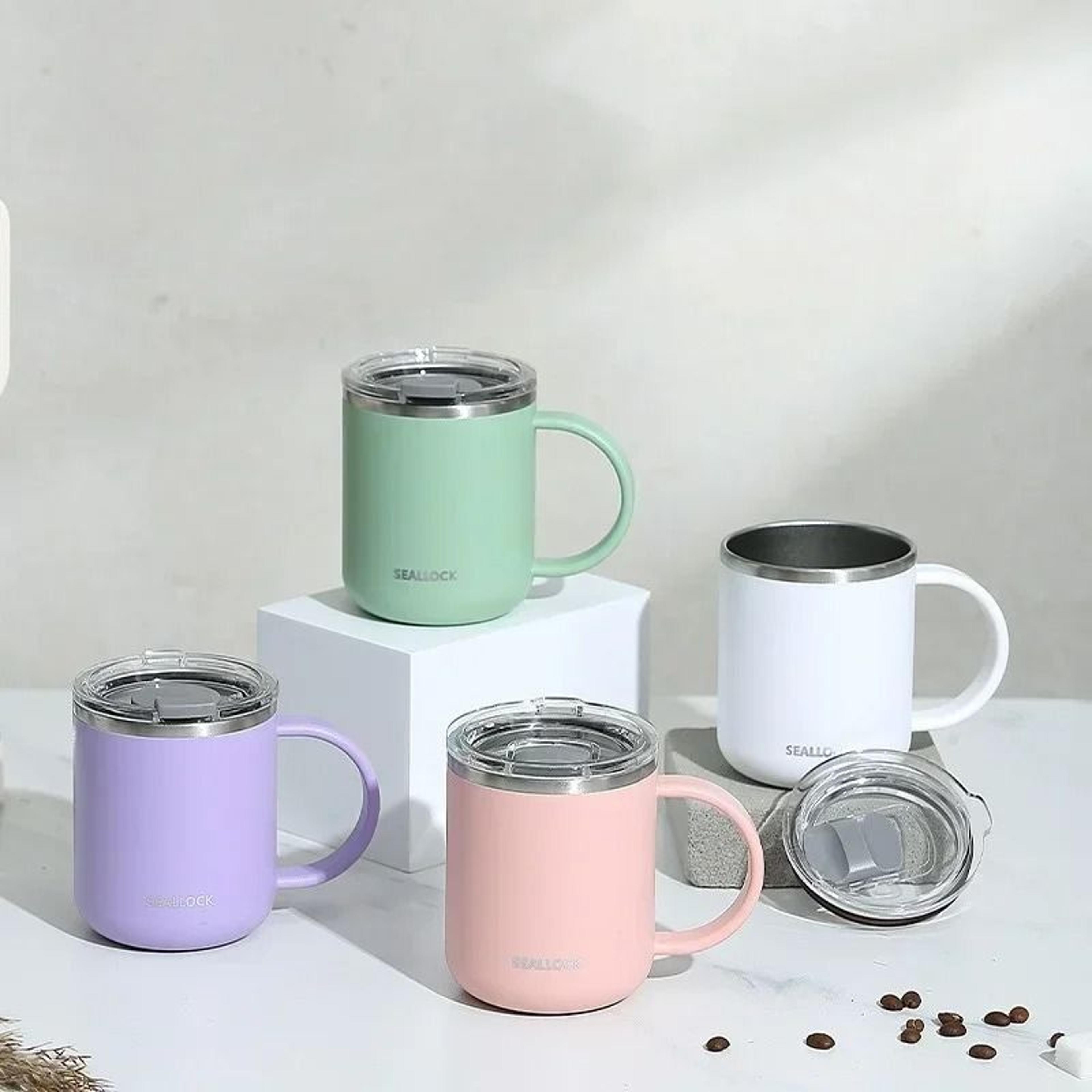 304 Stainless Steel Insulated Water Cup  450ml AntiScalding Milk  Juice Mug With Lid 1