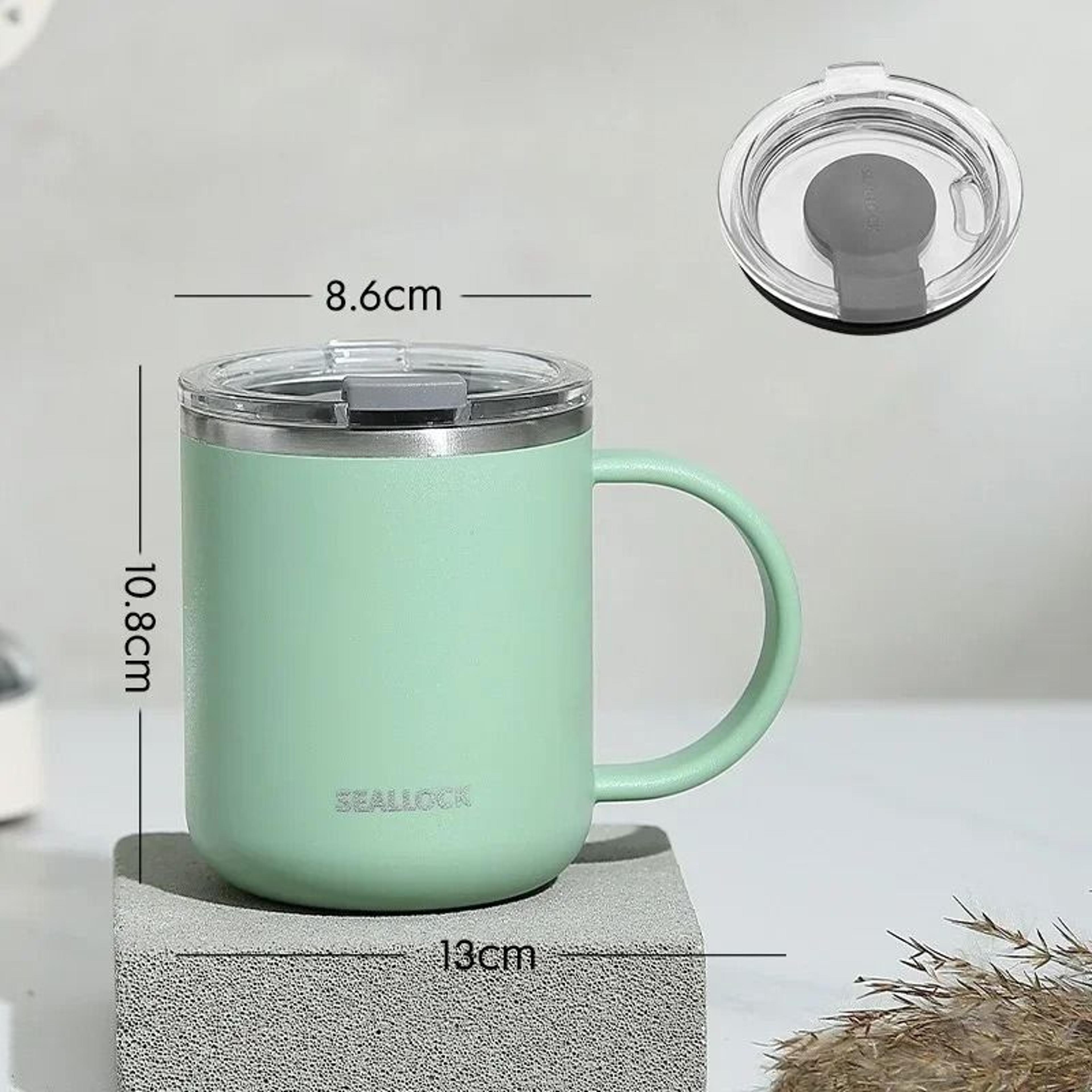 304 Stainless Steel Insulated Water Cup  450ml AntiScalding Milk  Juice Mug With Lid 6