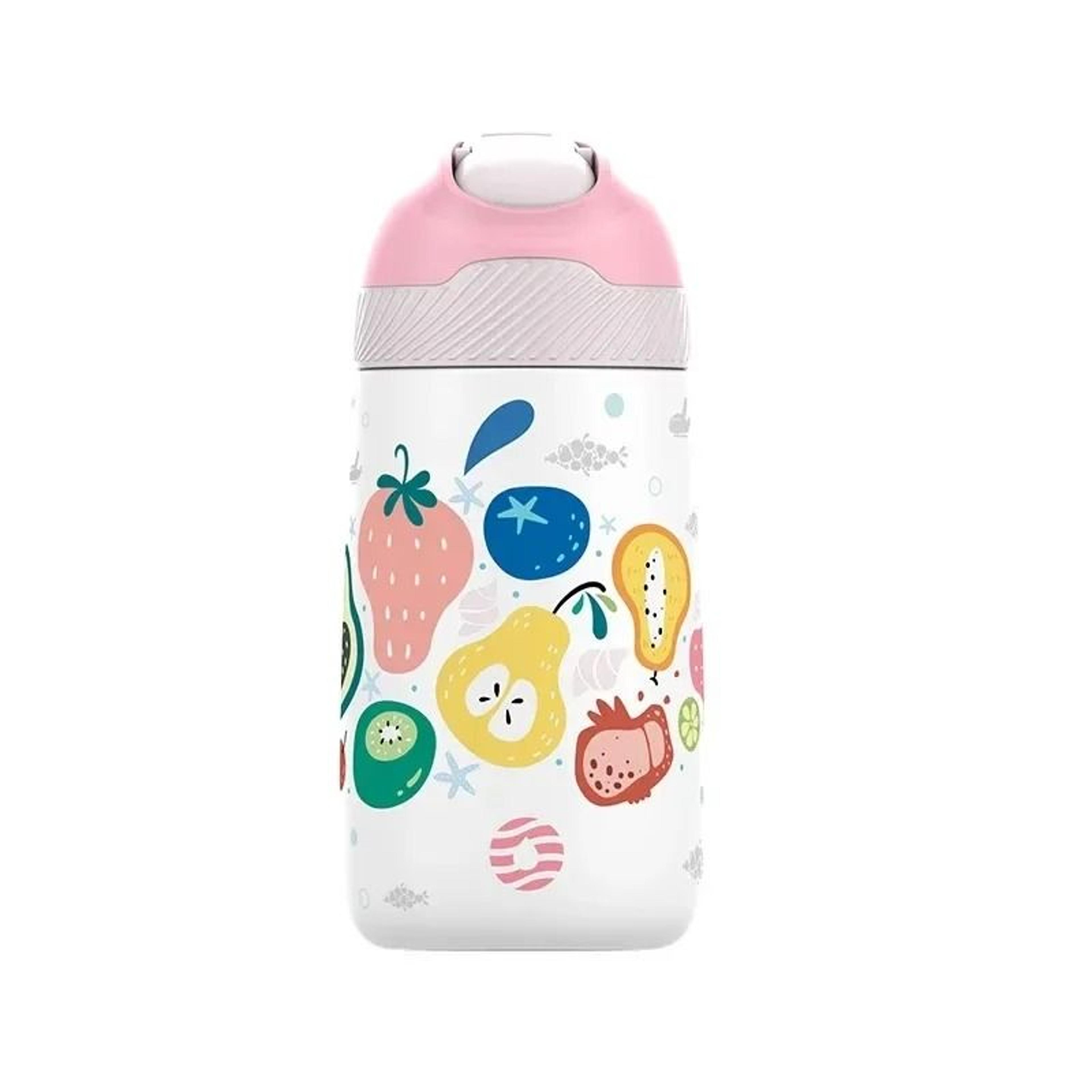 Cartoon Pattern Portable Kids Water Bottle  350ml Stainless Steel Thermo Cup For Travel 6