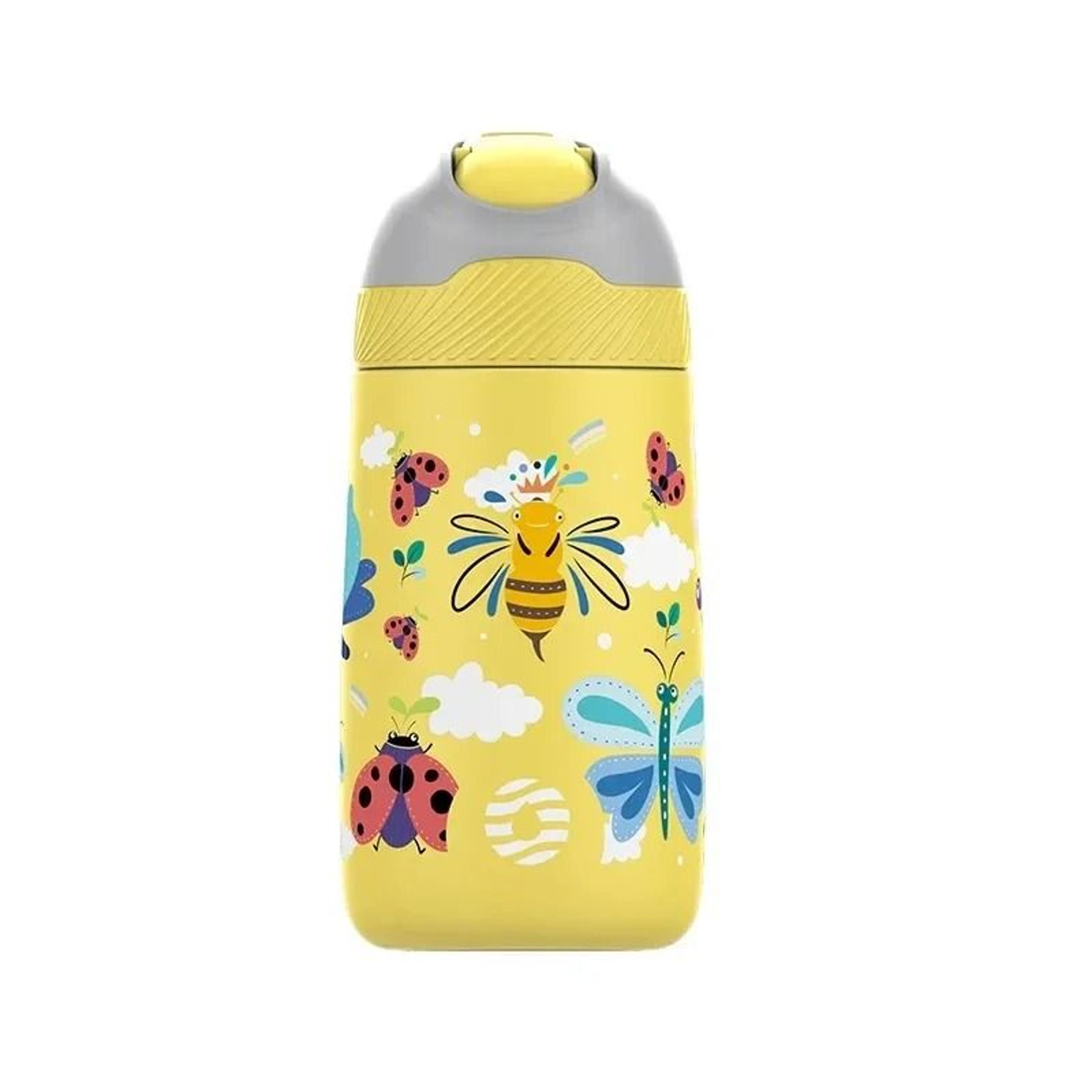 Cartoon Pattern Portable Kids Water Bottle  350ml Stainless Steel Thermo Cup For Travel 11
