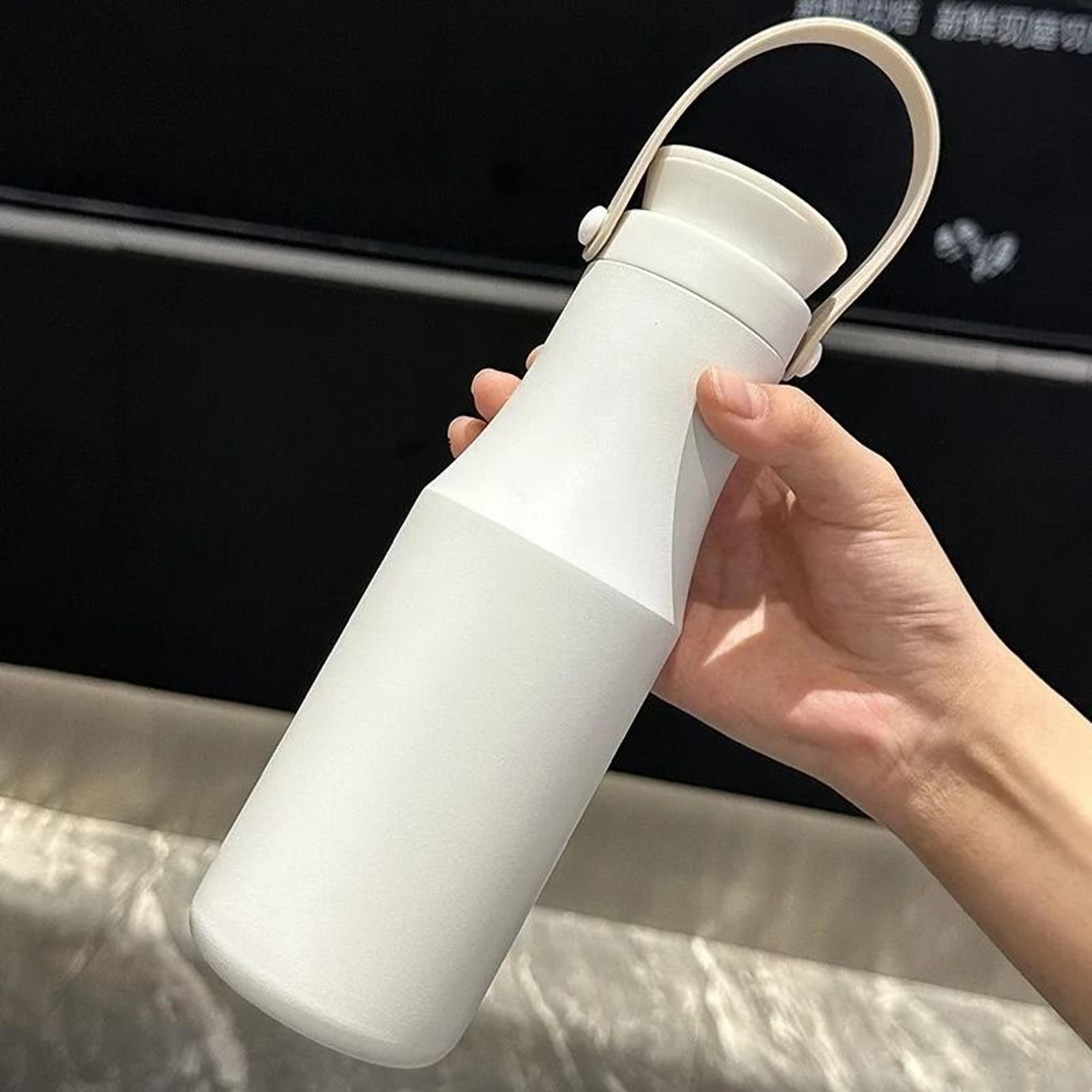 JUSTINLAU Ins Style Portable Vacuum Flask  470ml 304 Stainless Steel HandHeld Thermos 9
