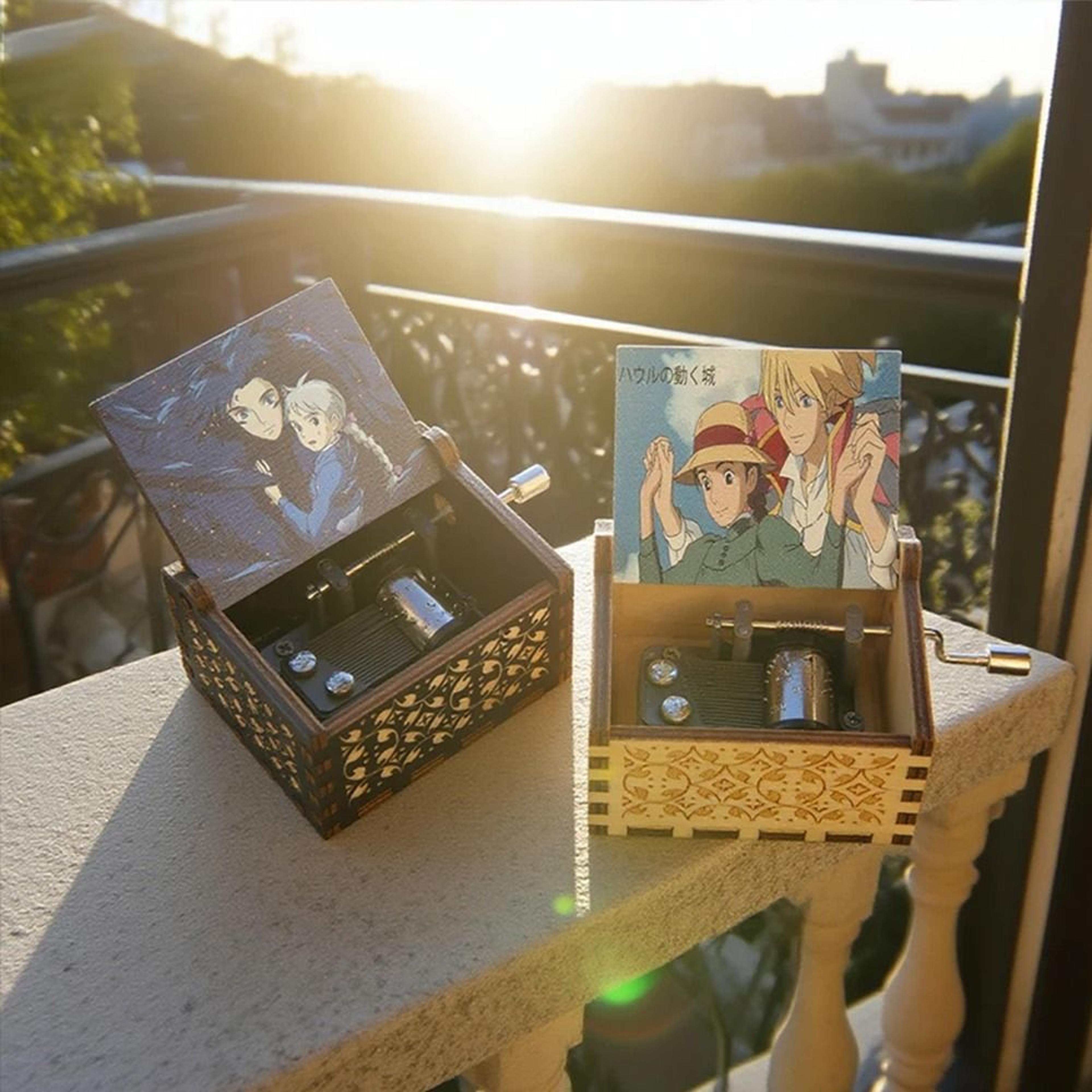 HandCranked Wooden Music Box  MerryGoRound Of Life Anime Theme Gift 2