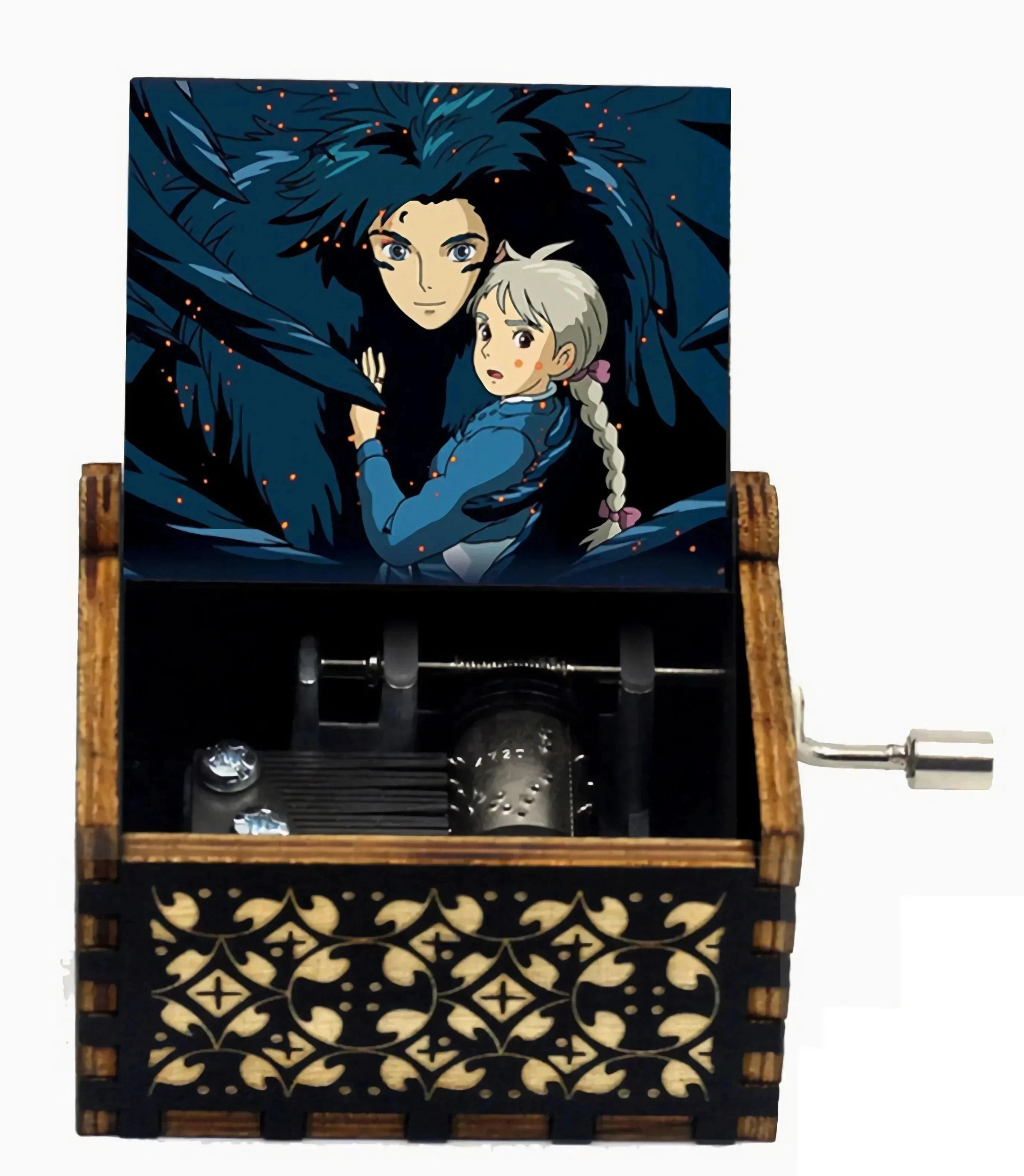 HandCranked Wooden Music Box  MerryGoRound Of Life Anime Theme Gift 7