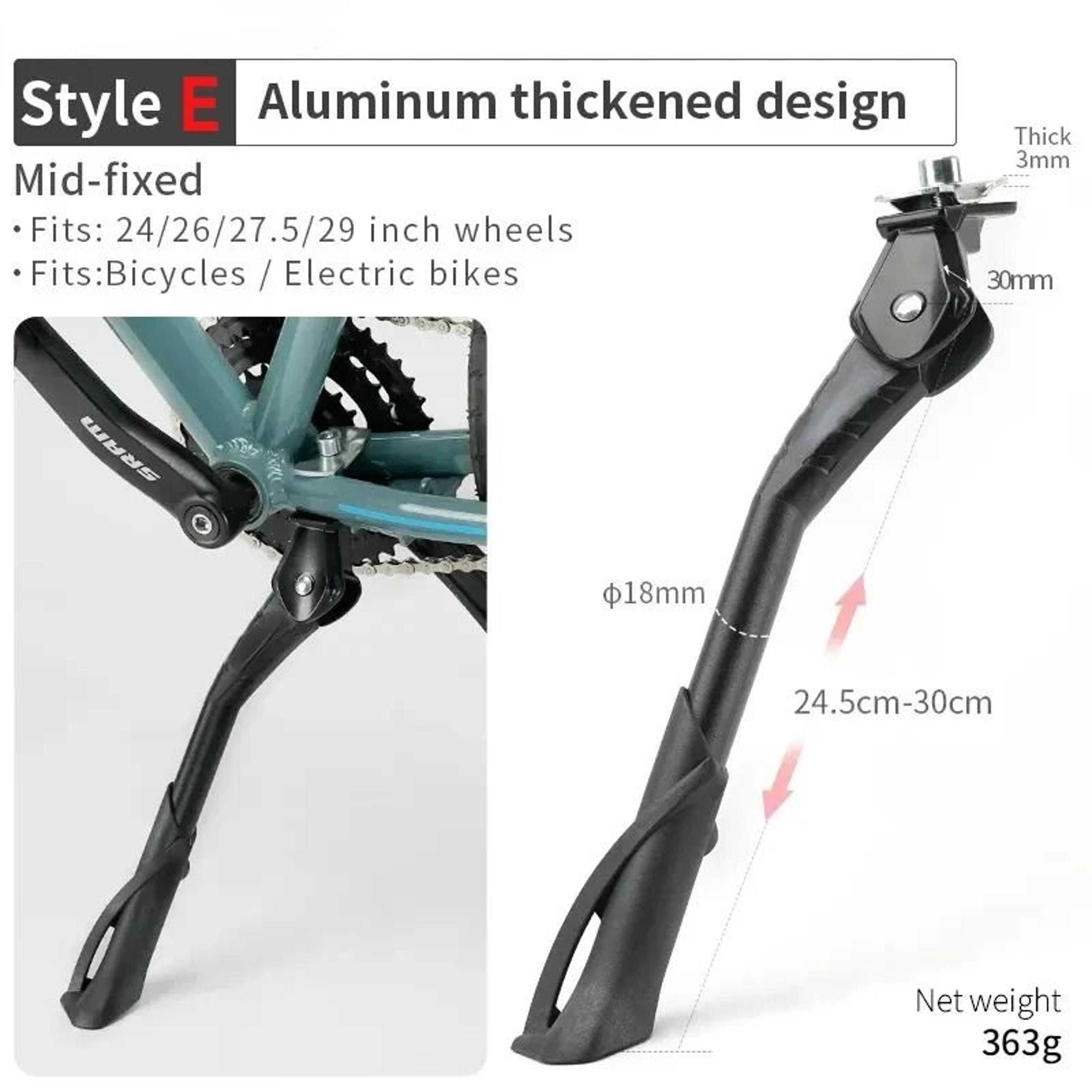 Adjustable Bicycle Kickstand  HighStrength Aluminum Alloy Side Stand  Parking Rack 8