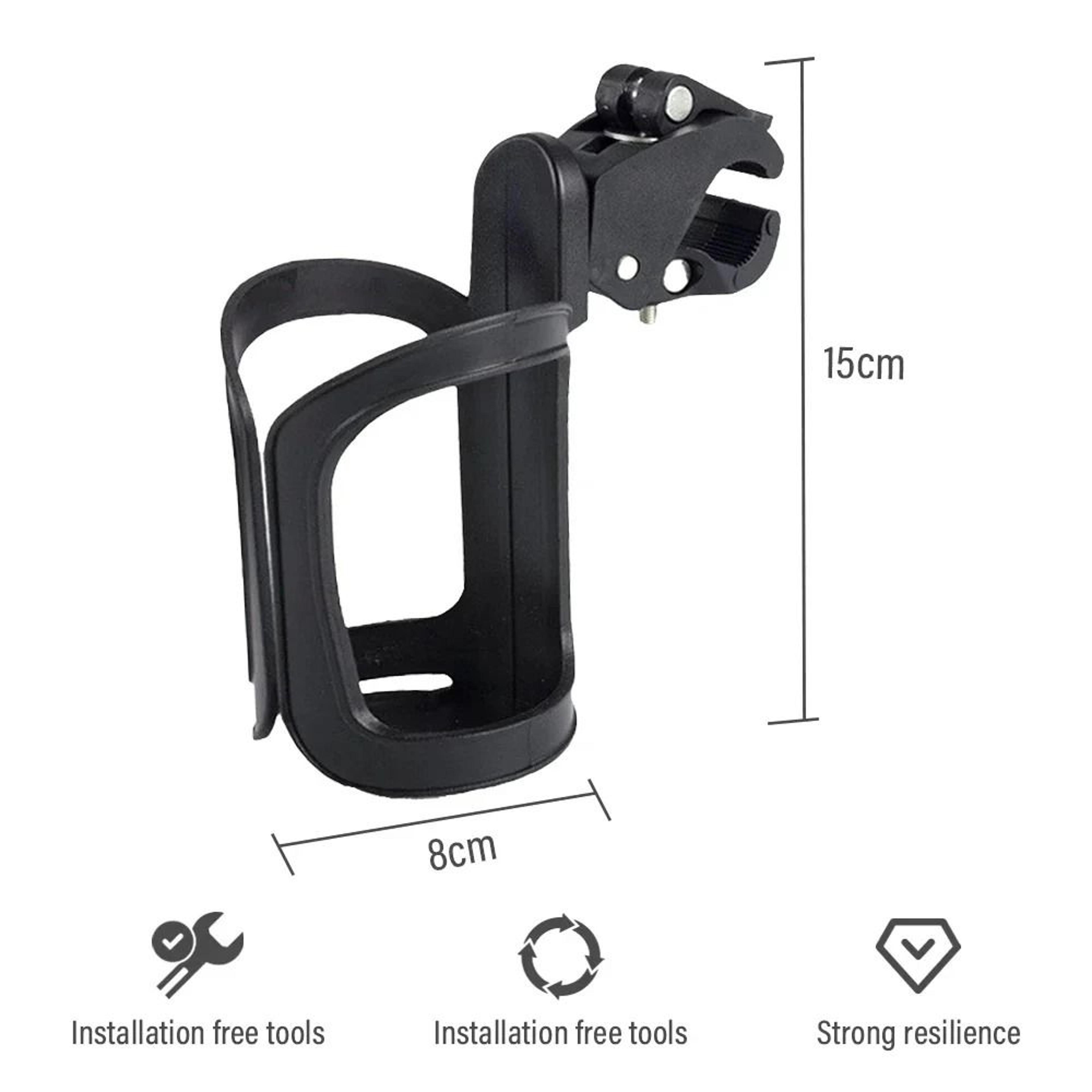 Universal 2in1 Bicycle  Stroller Cup Holder  ToolFree Mounting For MTB Road And Baby Carts 1