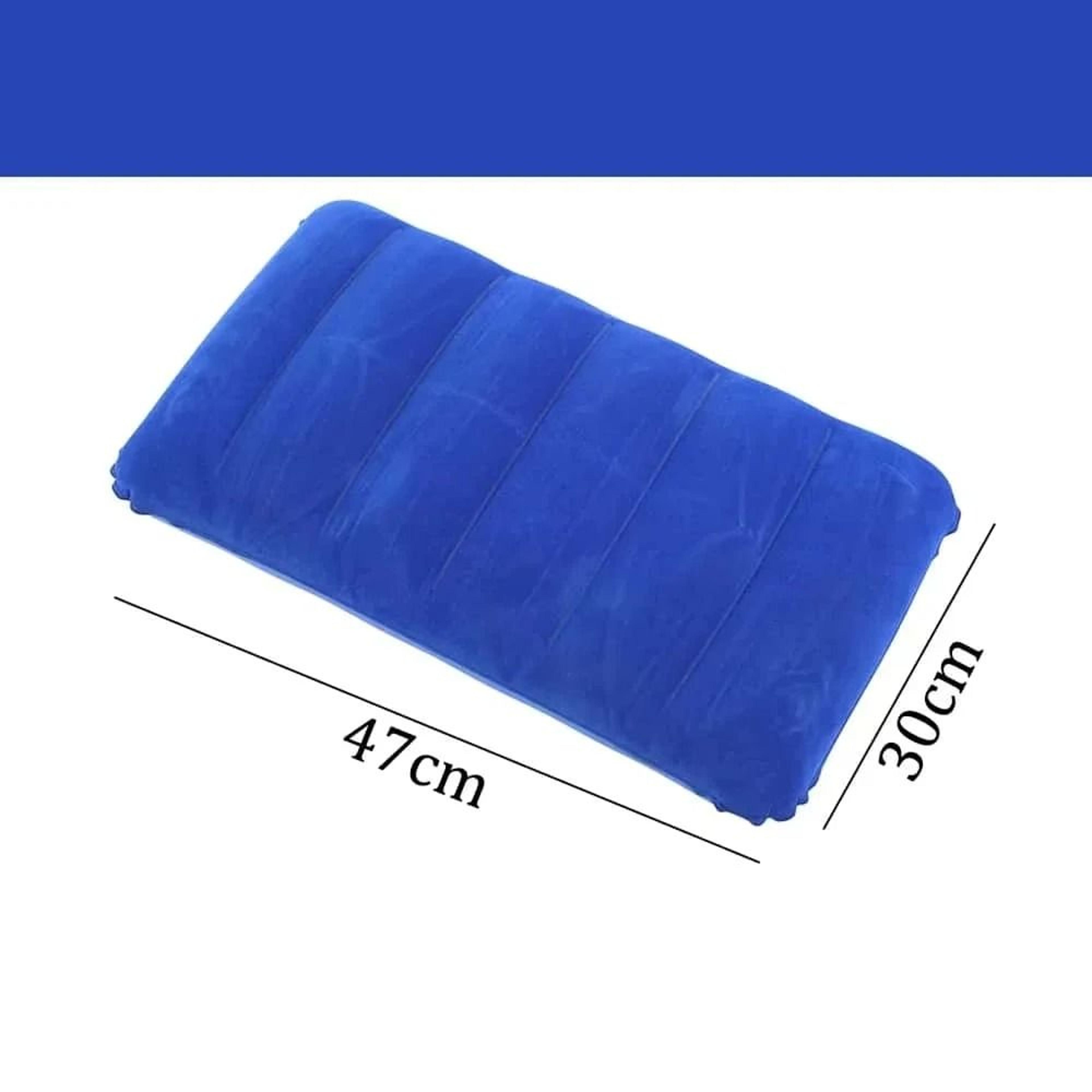 Portable Inflatable Air Cushion Pillow  Large 47x30cm Folding Square Travel Headrest 9